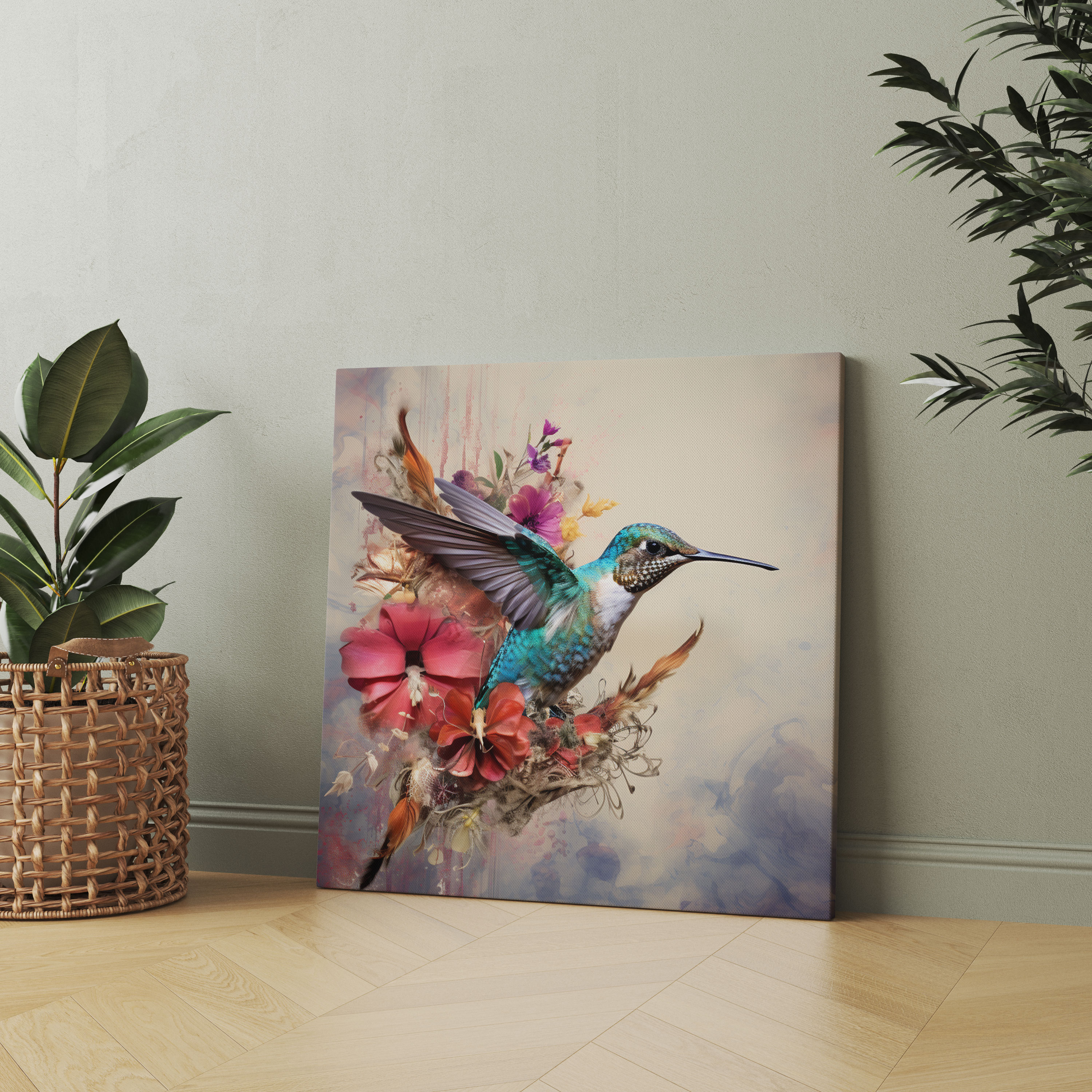 Hummingbird Collage Canvas Print - Hummingbird, Hummingbird, Canvas, Canvas Print