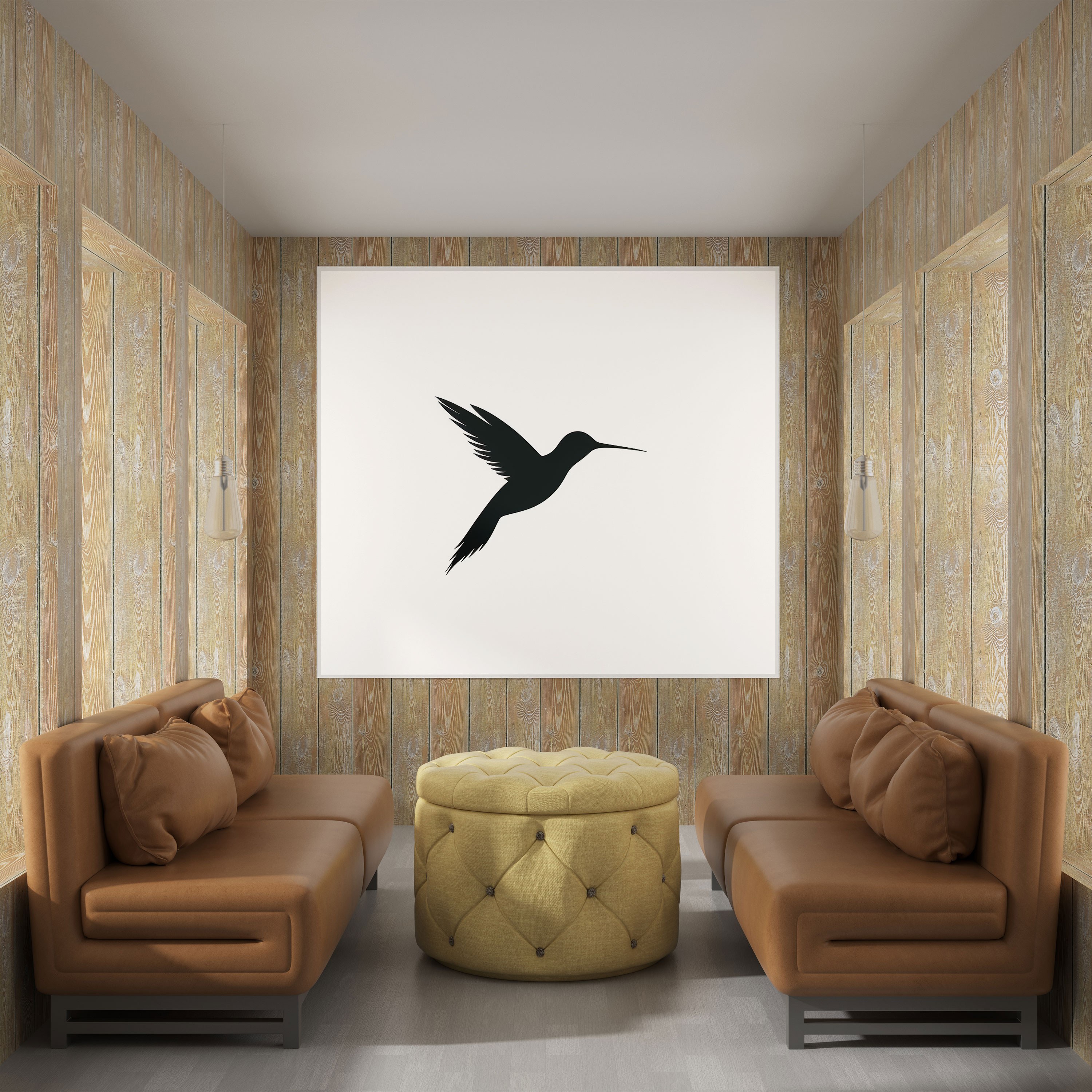 Minimalist Kuşkanadı Duvar Dekorasyonu - Kuşkanadı Minimalist İllüstrasyon Kanvas Tablo Duvar Sanatı