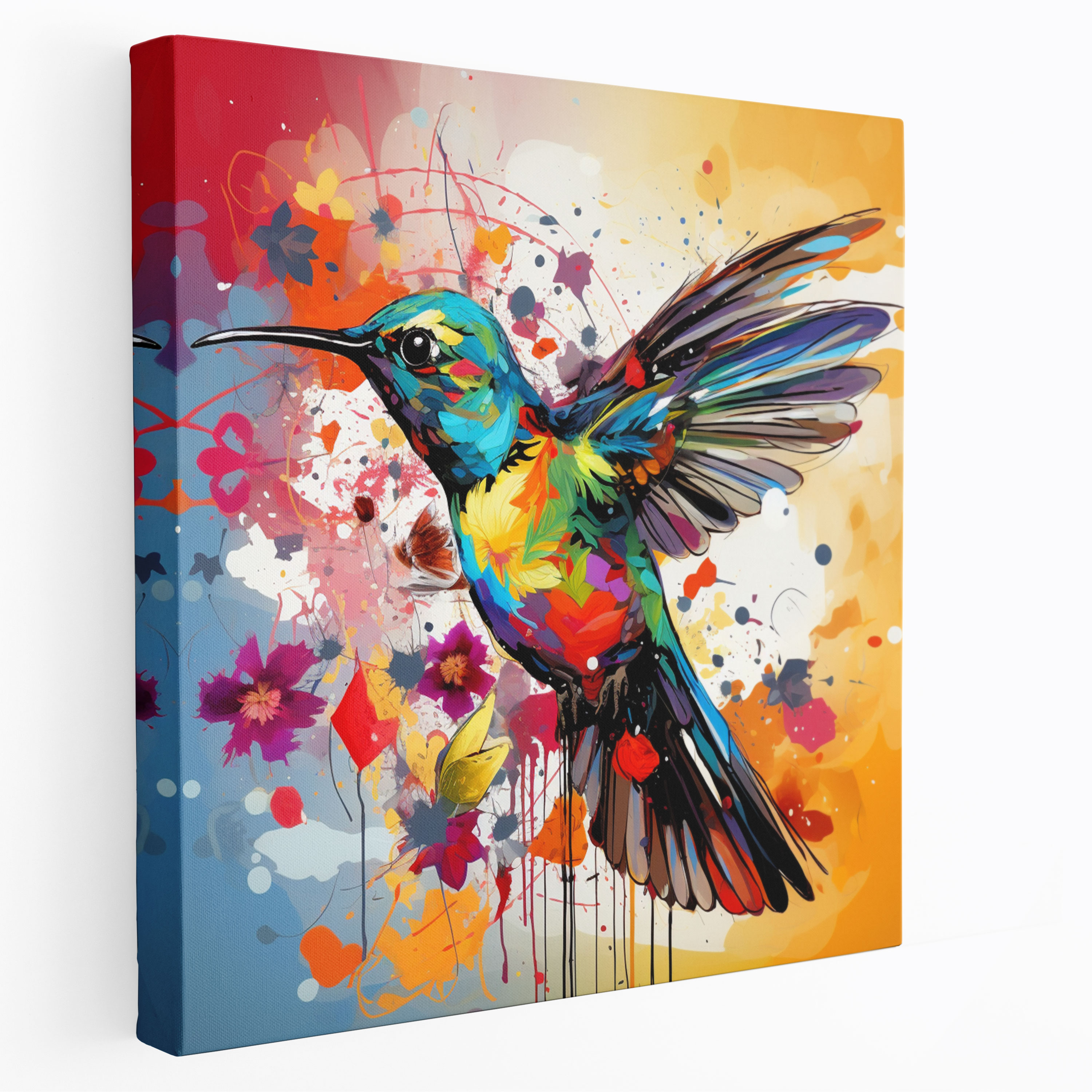 Pop Art Hummingbird Canvas Print - Hummingbird, Hummingbird, Canvas Wall Art, Canvas Print