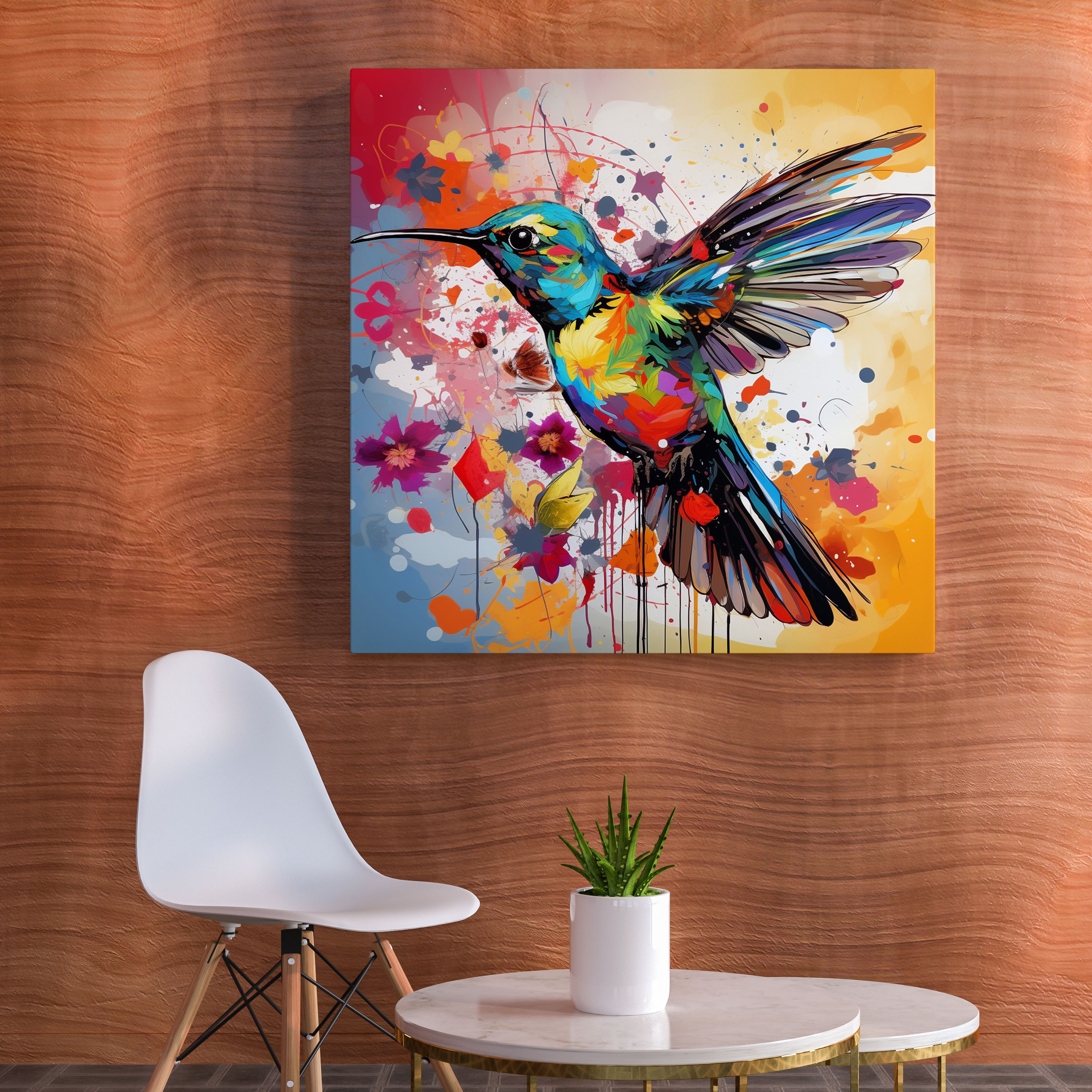 Pop Art Hummingbird Canvas Print - Hummingbird, Hummingbird, Canvas Wall Art, Canvas Print