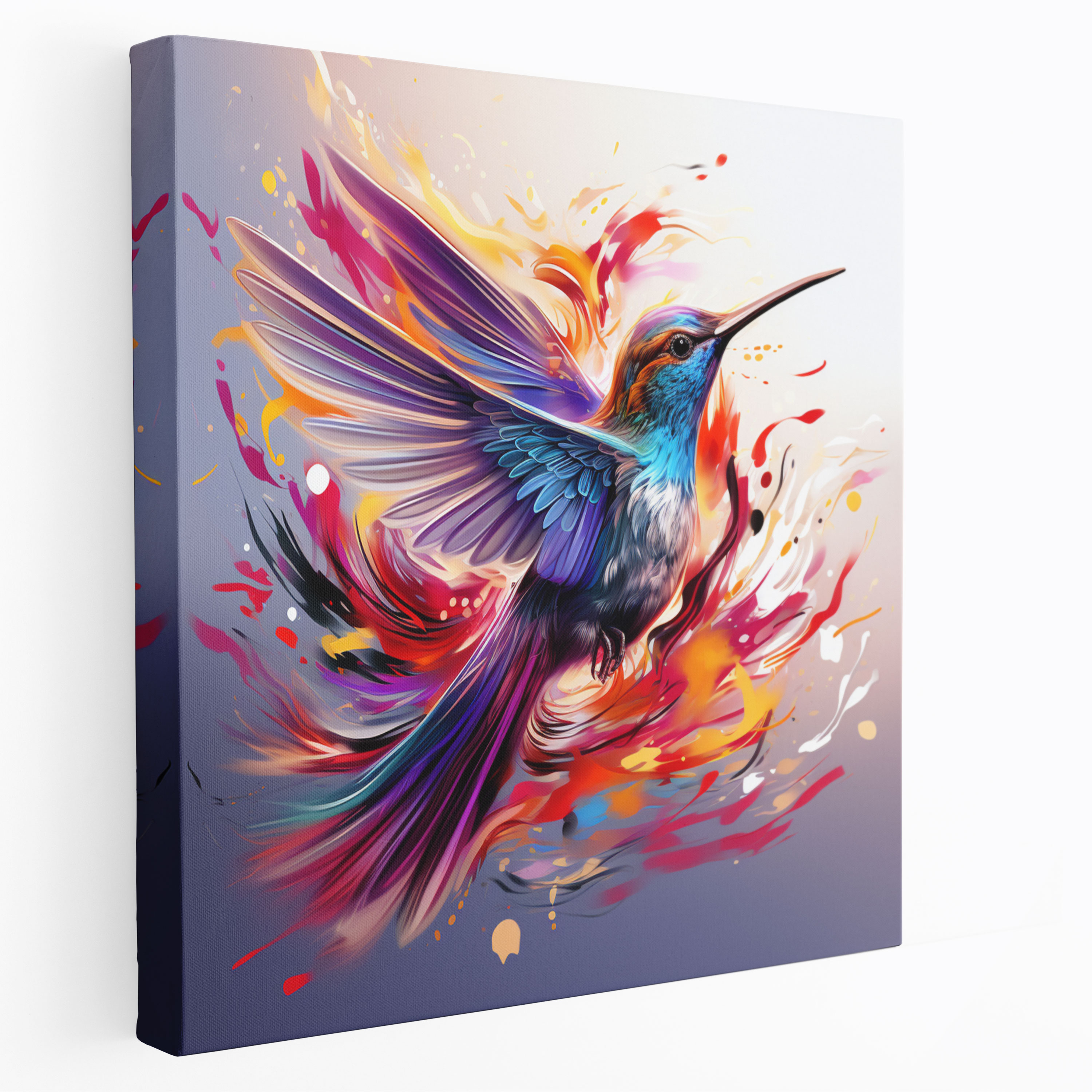 Dynamic Hummingbird Canvas Print - Hummingbird, Canvas Wall Art, Hummingbird, Canvas Print