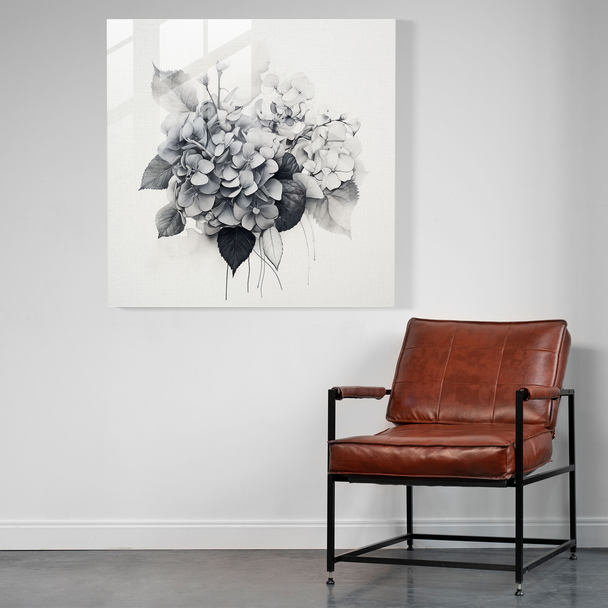 Hydrangea Mixed Media Glass Print - Hydrangea, Photography, Glass Wall Art, Glass Art