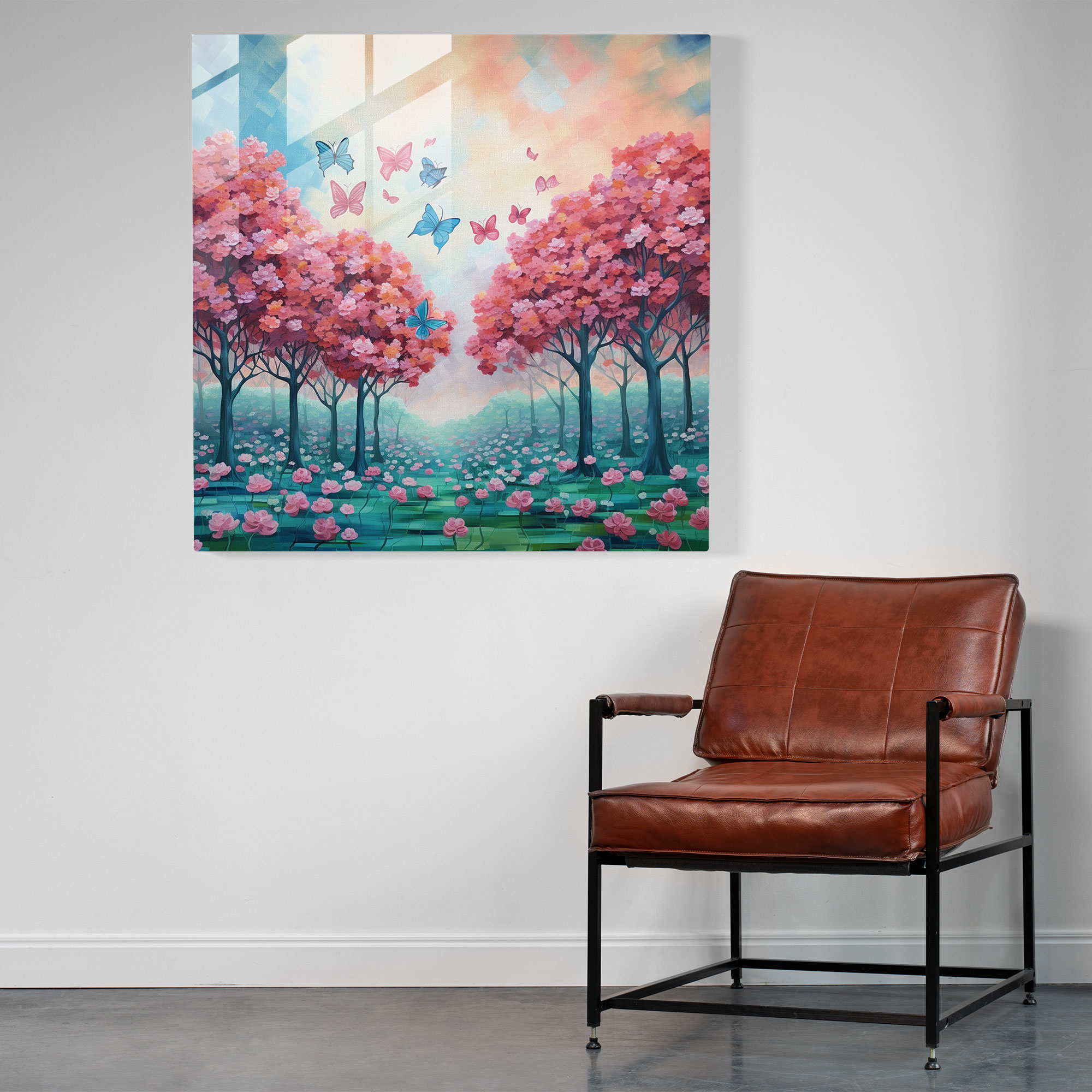 Whimsical Hydrangea Glass Print - Hydrangea, Dreamlike, Color Palette, Whimsical
