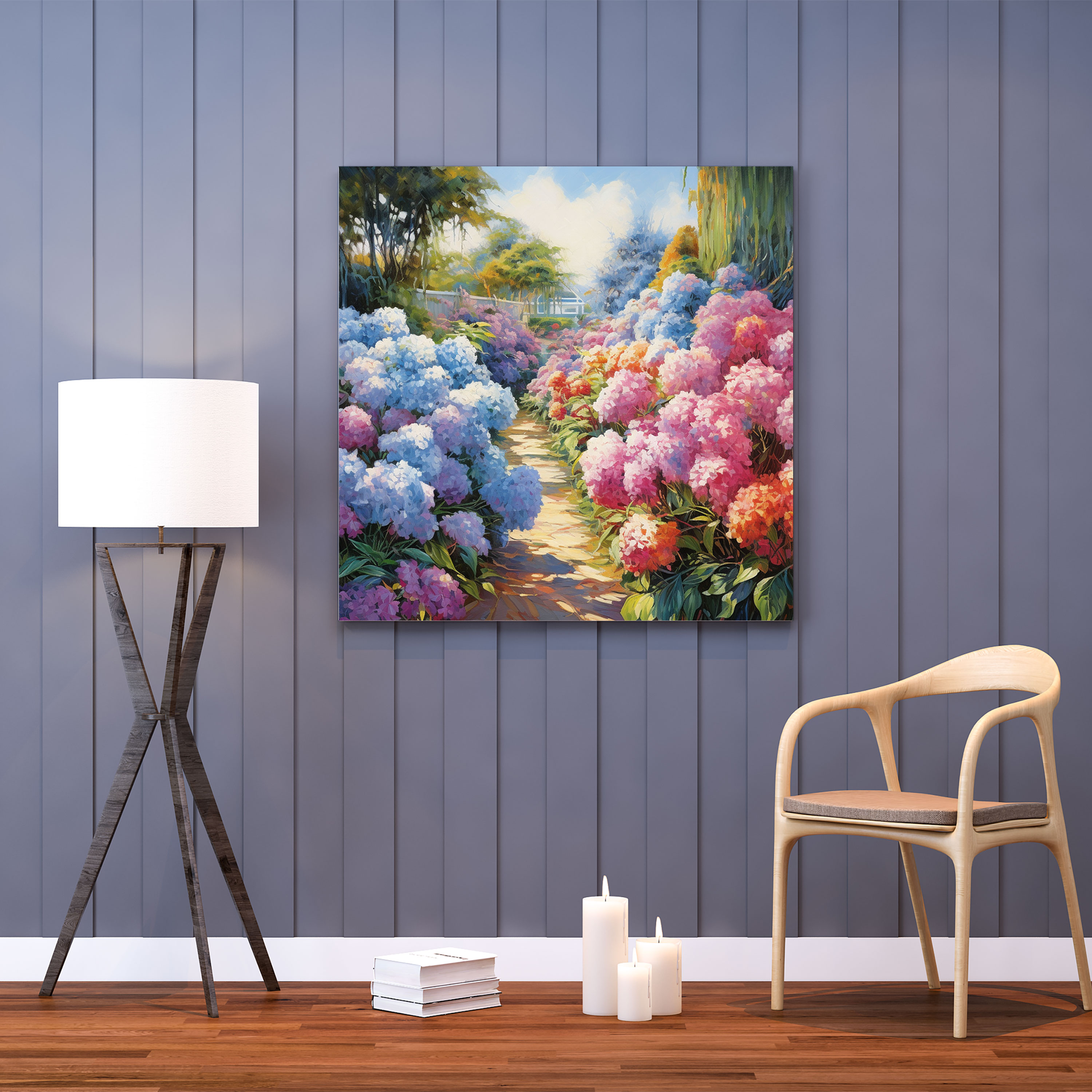 Hydrangea Garden Canvas Print - Hydrangea, Canvas Print, Canvas Wall Art, Canvas