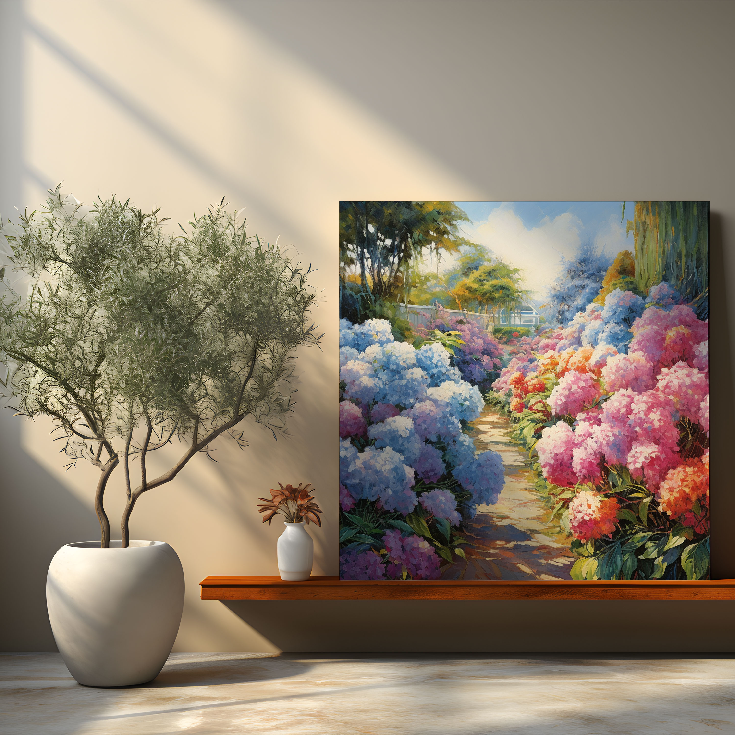 Hydrangea Garden Canvas Print - Hydrangea, Canvas Print, Canvas Wall Art, Canvas