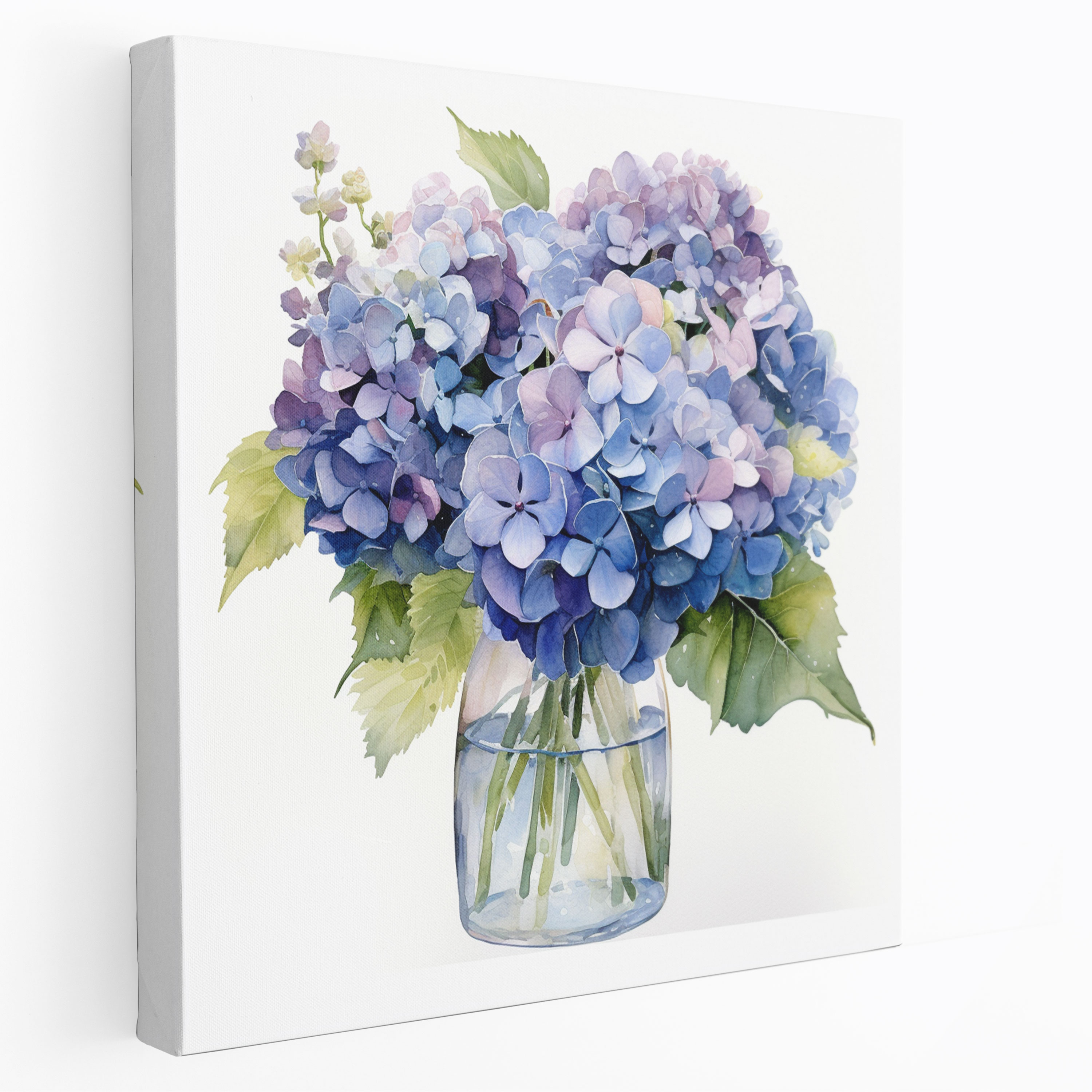 Watercolor Hydrangea Wall Art - Hydrangea, Hydrangea, Sophisticated, Canvas Print
