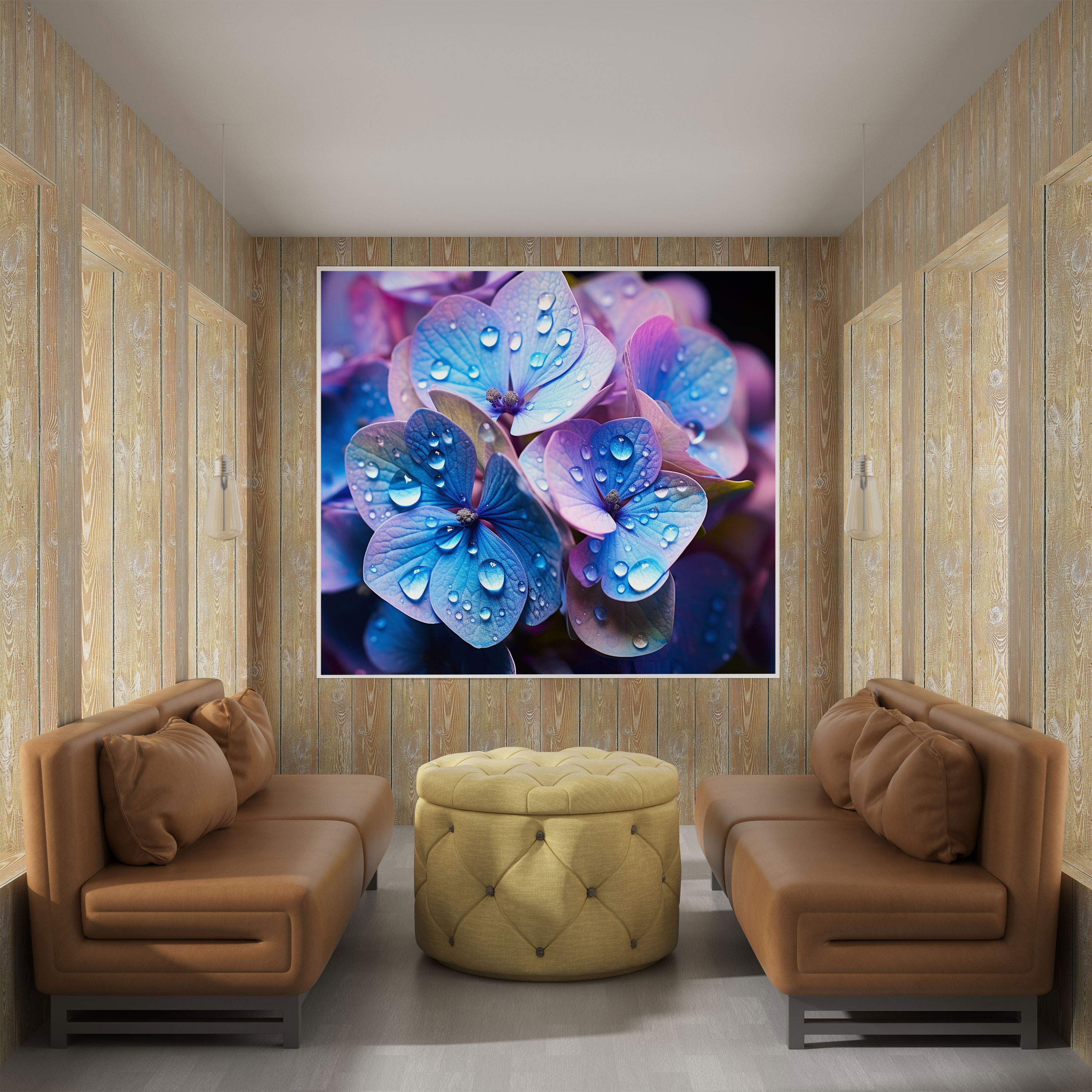 Hydrangea Petals Canvas Print - Hydrangea, Wall Art, Canvas Wall Art, Close-Up Photograph