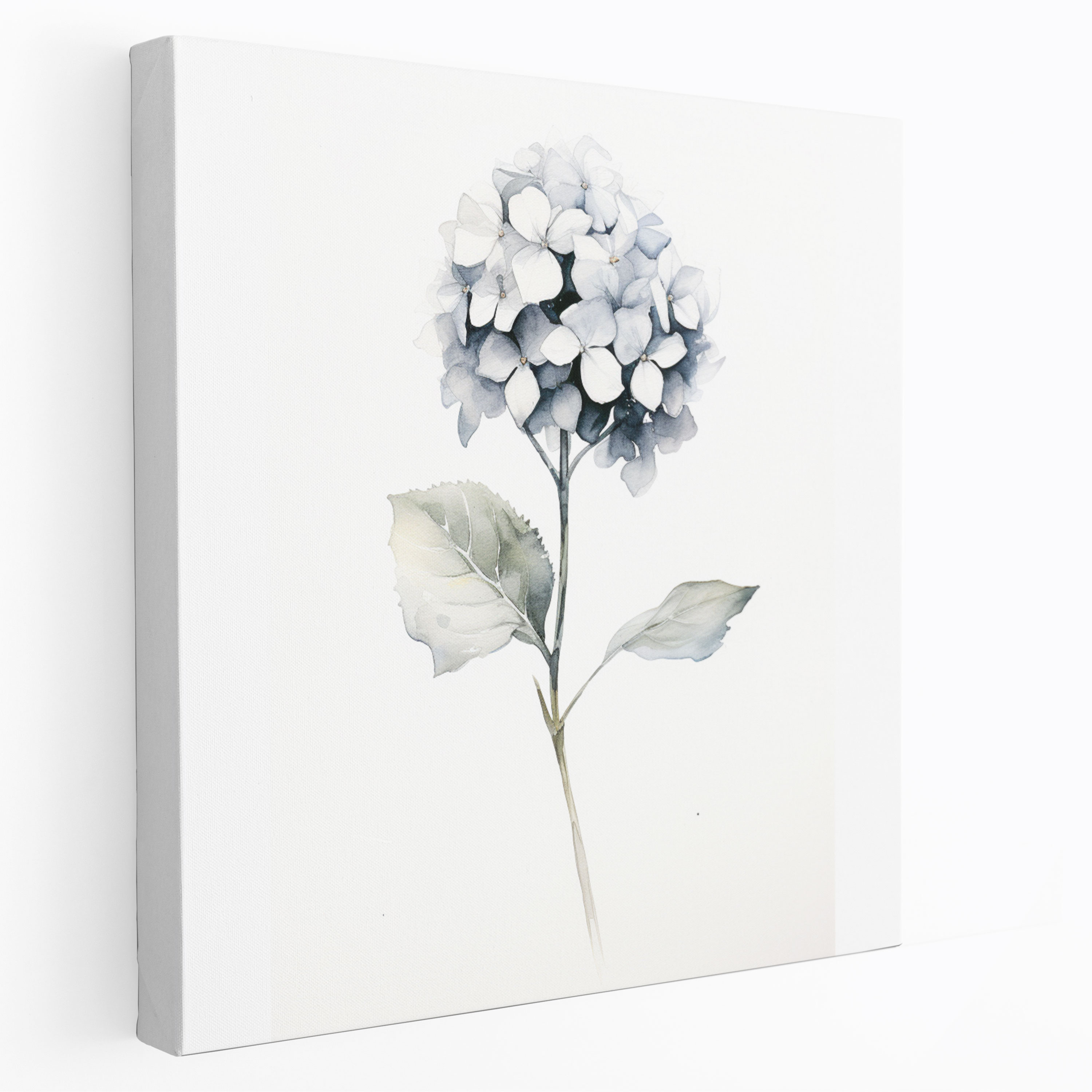Hydrangea Ink Wash Wall Art - Hydrangea, Canvas, Delicate, Wall Art