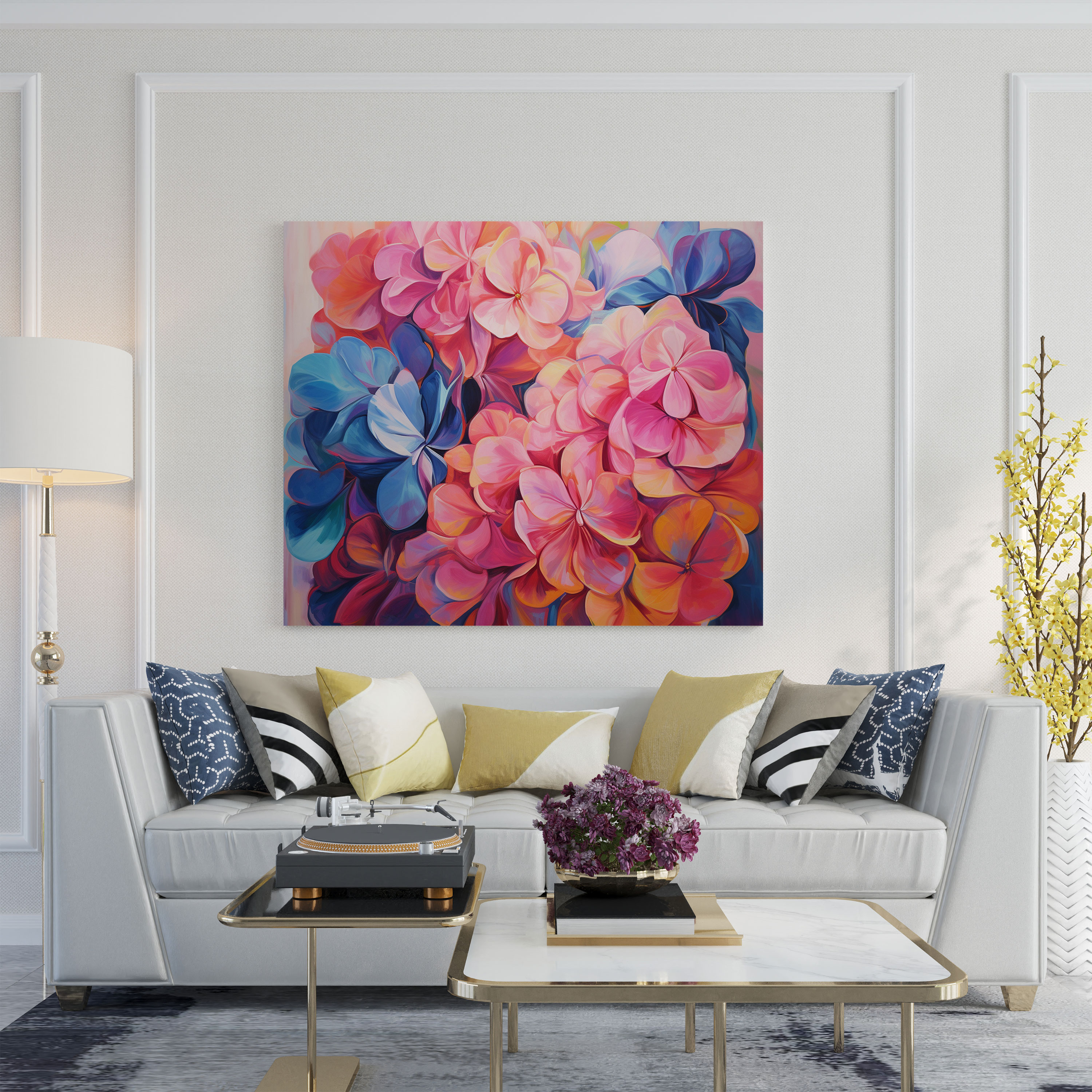 Hydrangea Abstract Canvas Print - Hydrangea, Abstract, Hydrangea, Wall Decoration