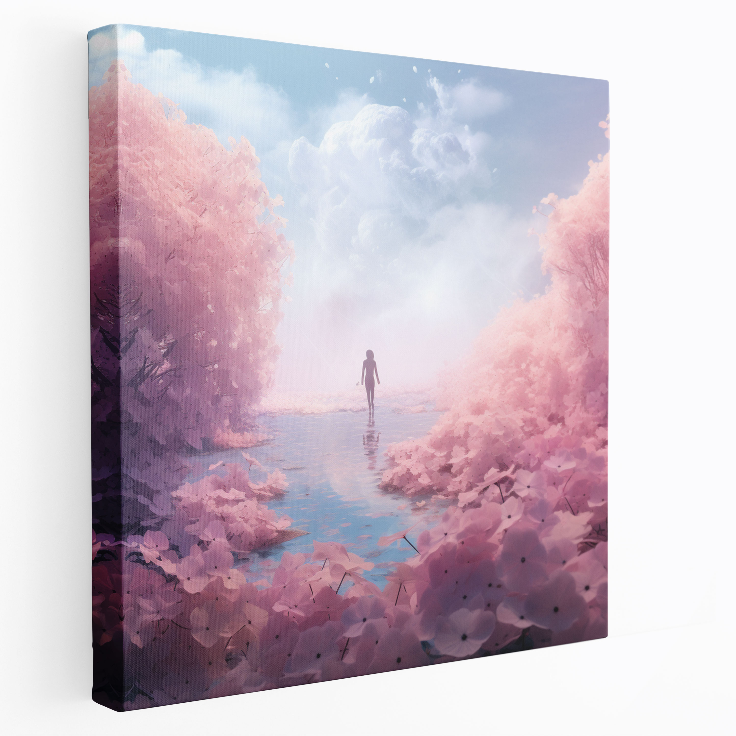 Hydrangea Dreams Canvas Print - Hydrangea, Digital Artwork, Wall Art, Wall Decoration
