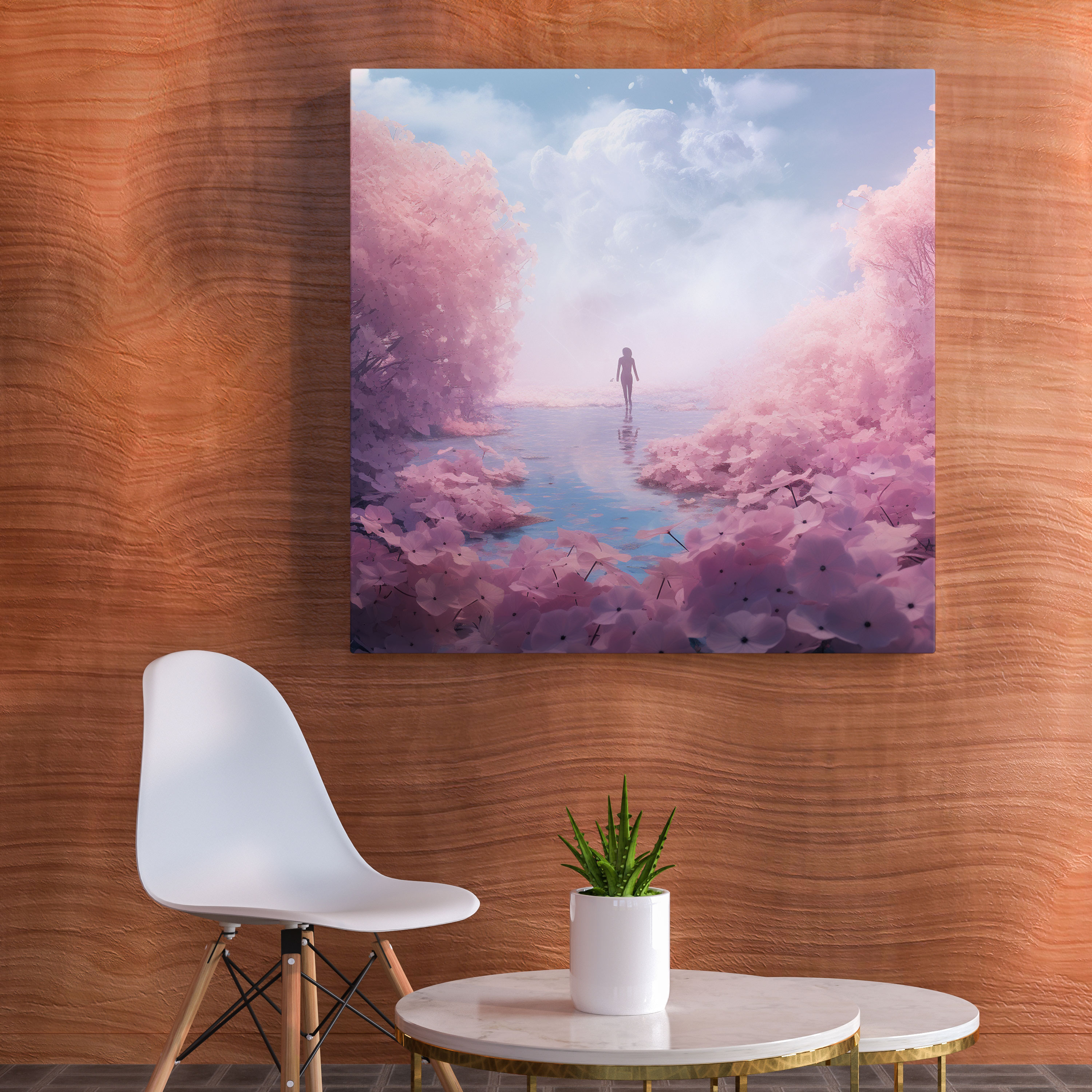 Hydrangea Dreams Canvas Print - Hydrangea, Digital Artwork, Wall Art, Wall Decoration