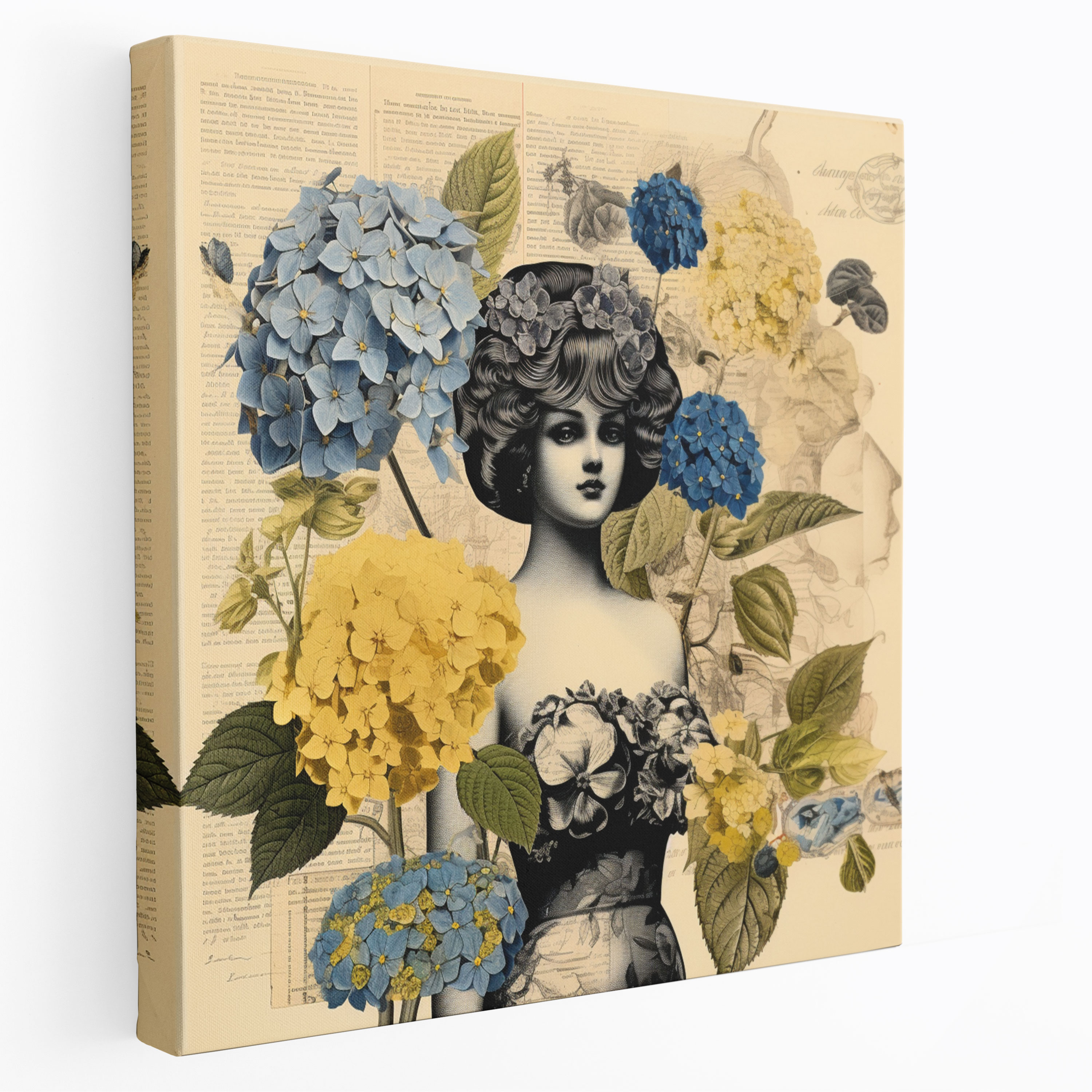 Vintage Hydrangea Canvas Print - Hydrangea, Canvas Print, Wall Decoration, Home Decoration