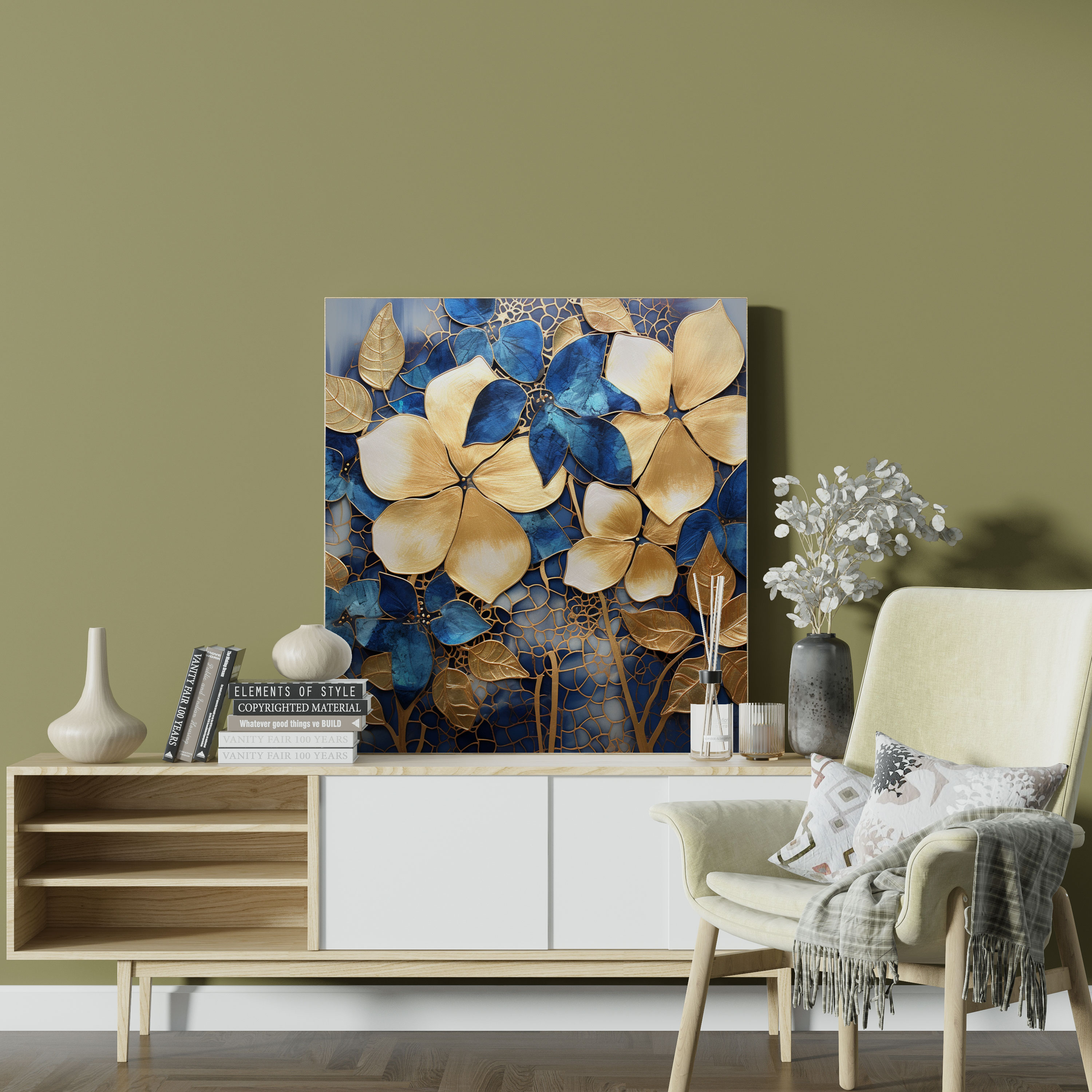 Modern Hydrangea Canvas Print - Hydrangea, Canvas Wall Art, Home Decoration, Wall Art
