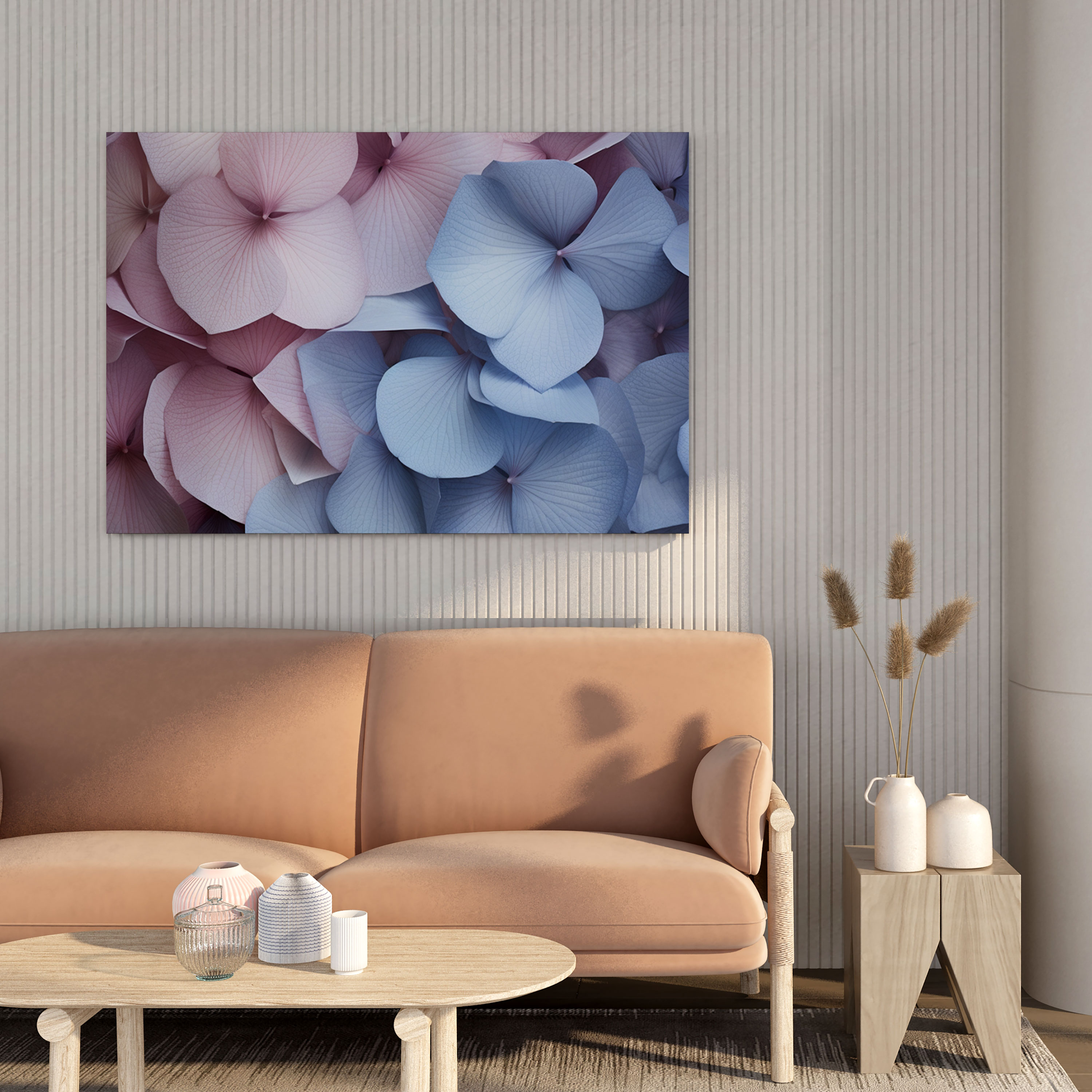 Hydrangea Petals Photography Wall Art - Hydrangea, Intricate Details, Canvas, Contemporary Photography