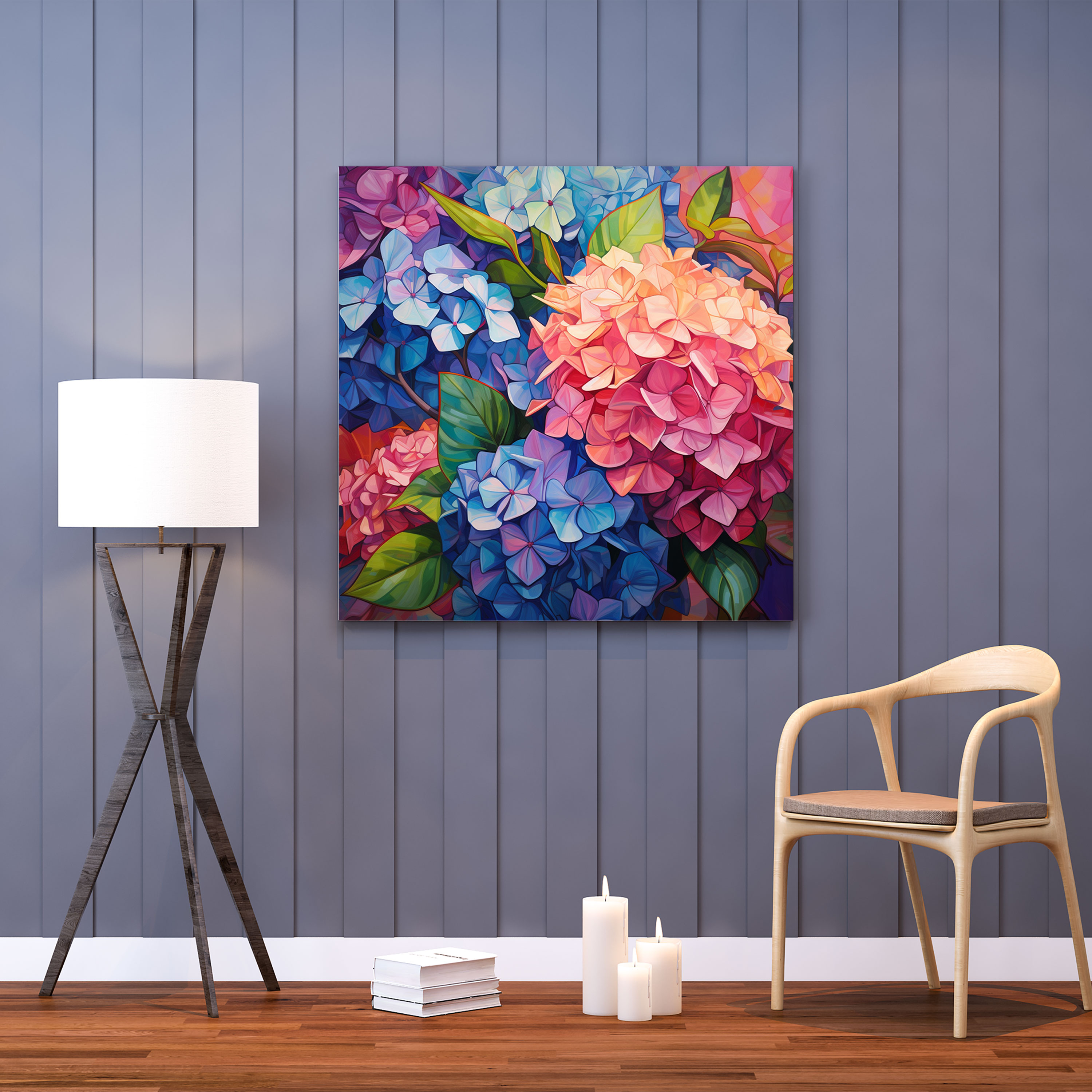 Abstract Hydrangea Canvas Print - Hydrangea, Canvas Wall Art, Canvas, Hydrangea