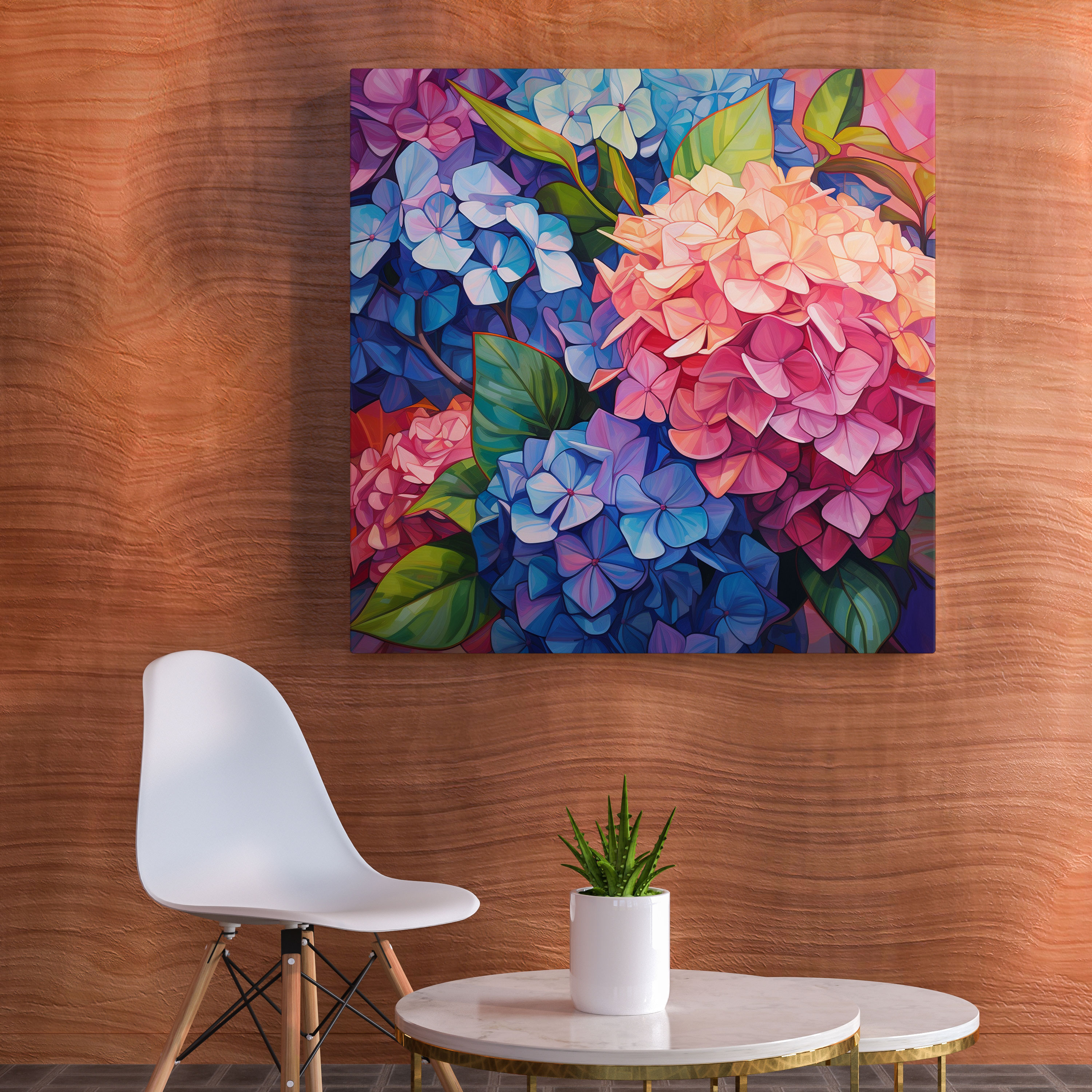 Abstract Hydrangea Canvas Print - Hydrangea, Canvas Wall Art, Canvas, Hydrangea