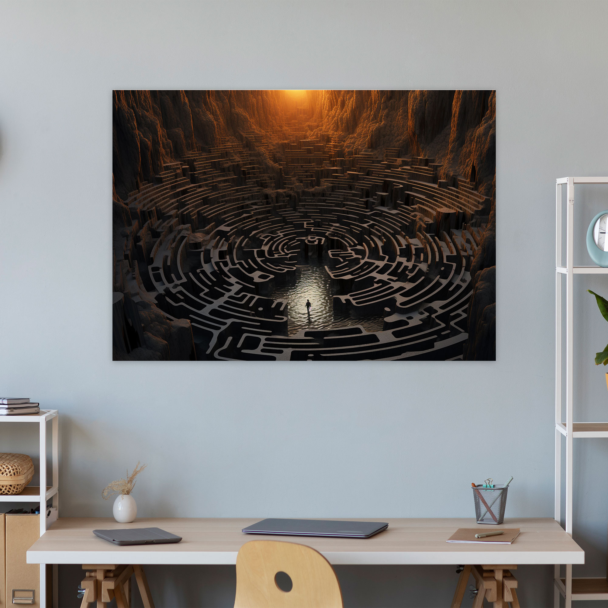 Subconscious Labyrinth Canvas Print - Hypnosis, Depths Of The Mind, Canvas, Wall Art