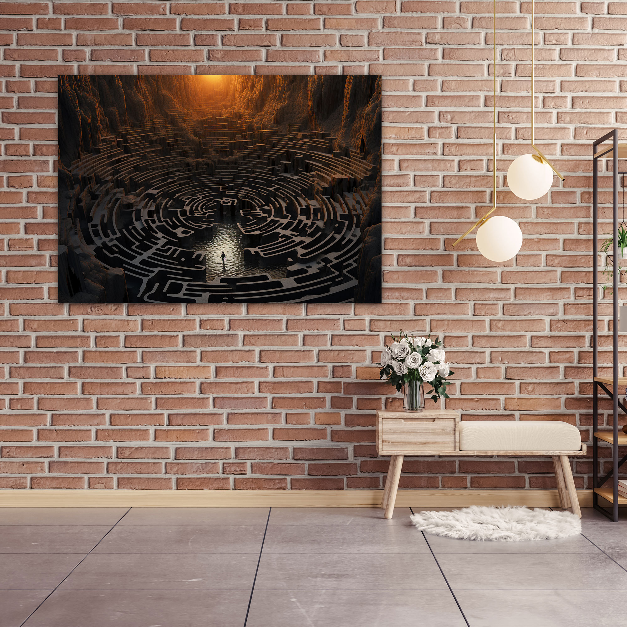 Subconscious Labyrinth Canvas Print - Hypnosis, Depths Of The Mind, Canvas, Wall Art