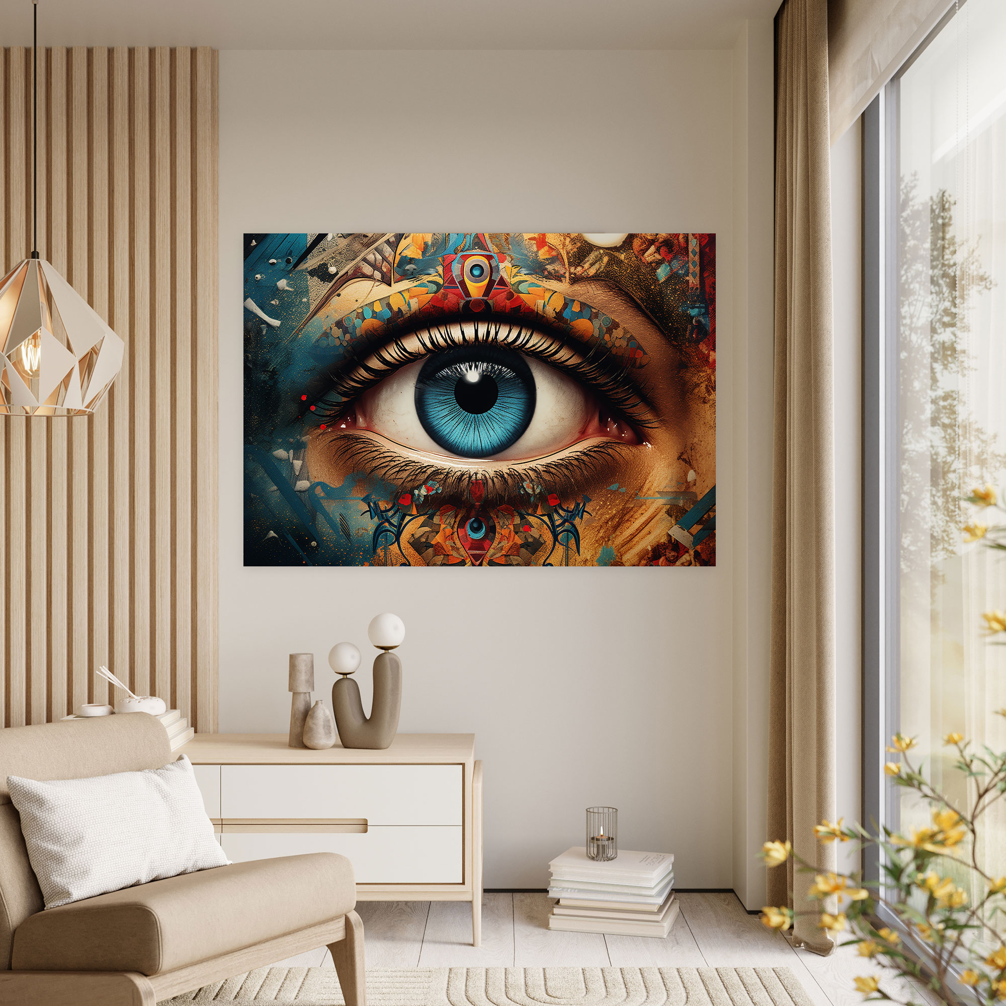 Hypnosis Wall Art - Hypnosis, Home Decoration, Kaleidoscope, Digital Collage Artwork