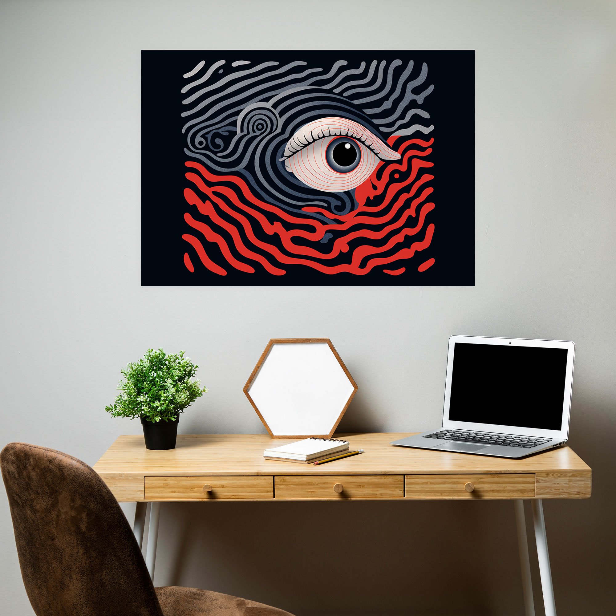Hypnosis Wall Art - Hypnosis, Home Decoration, Minimalist Illustration, Hypnotic Gaze