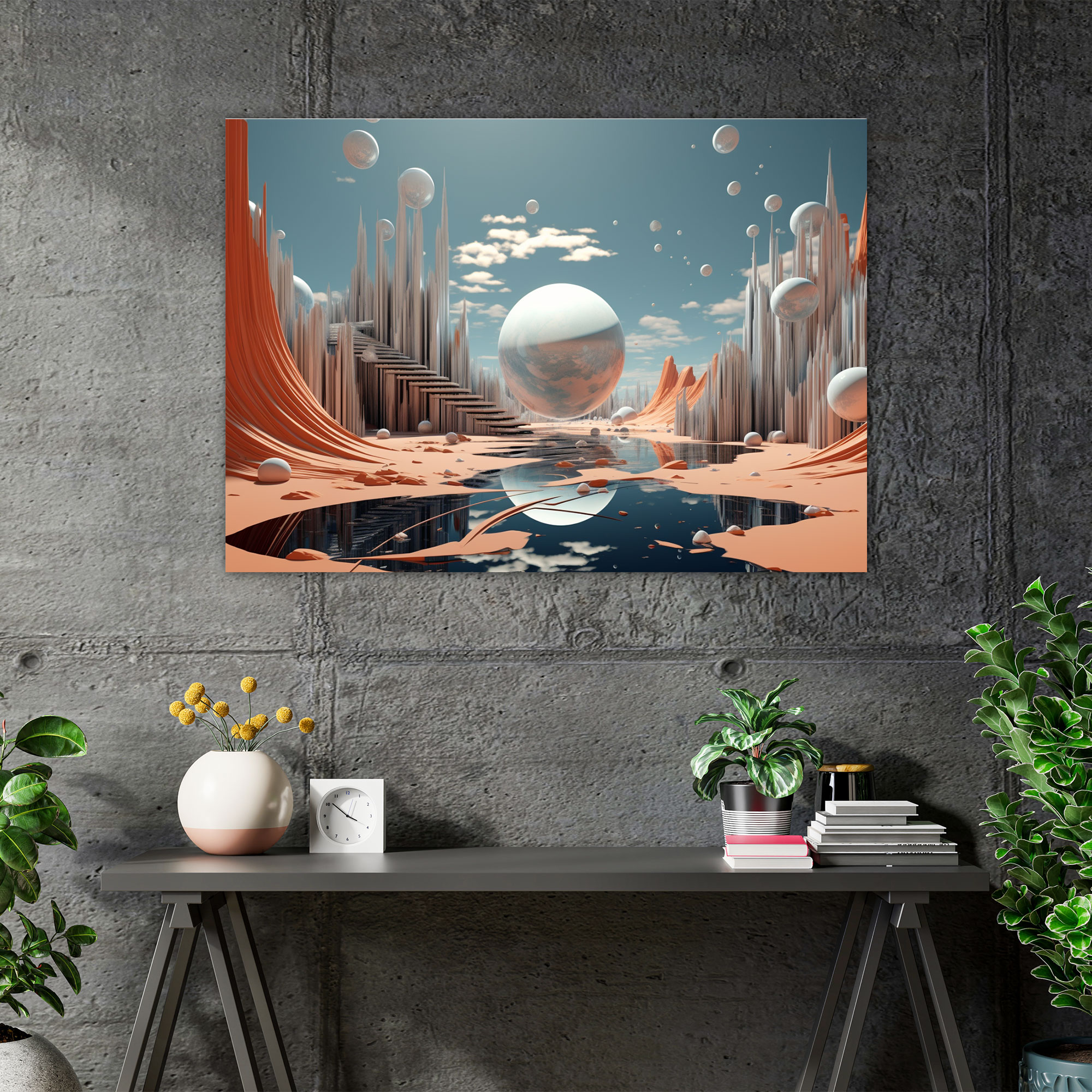 Hypnotic Dreamland Wall Art - Hypnosis, Digital Art, Floating Objects, Wall Art