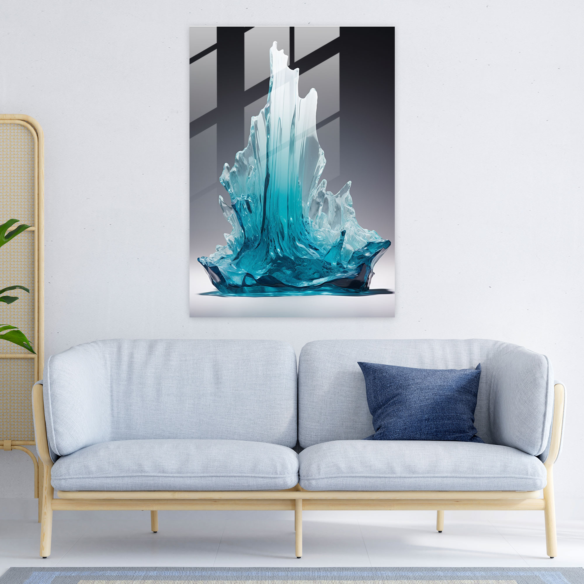 Strength Of Iceberg Glass Wall Art - Iceberg, Modern Art, Glass Art, Resilience