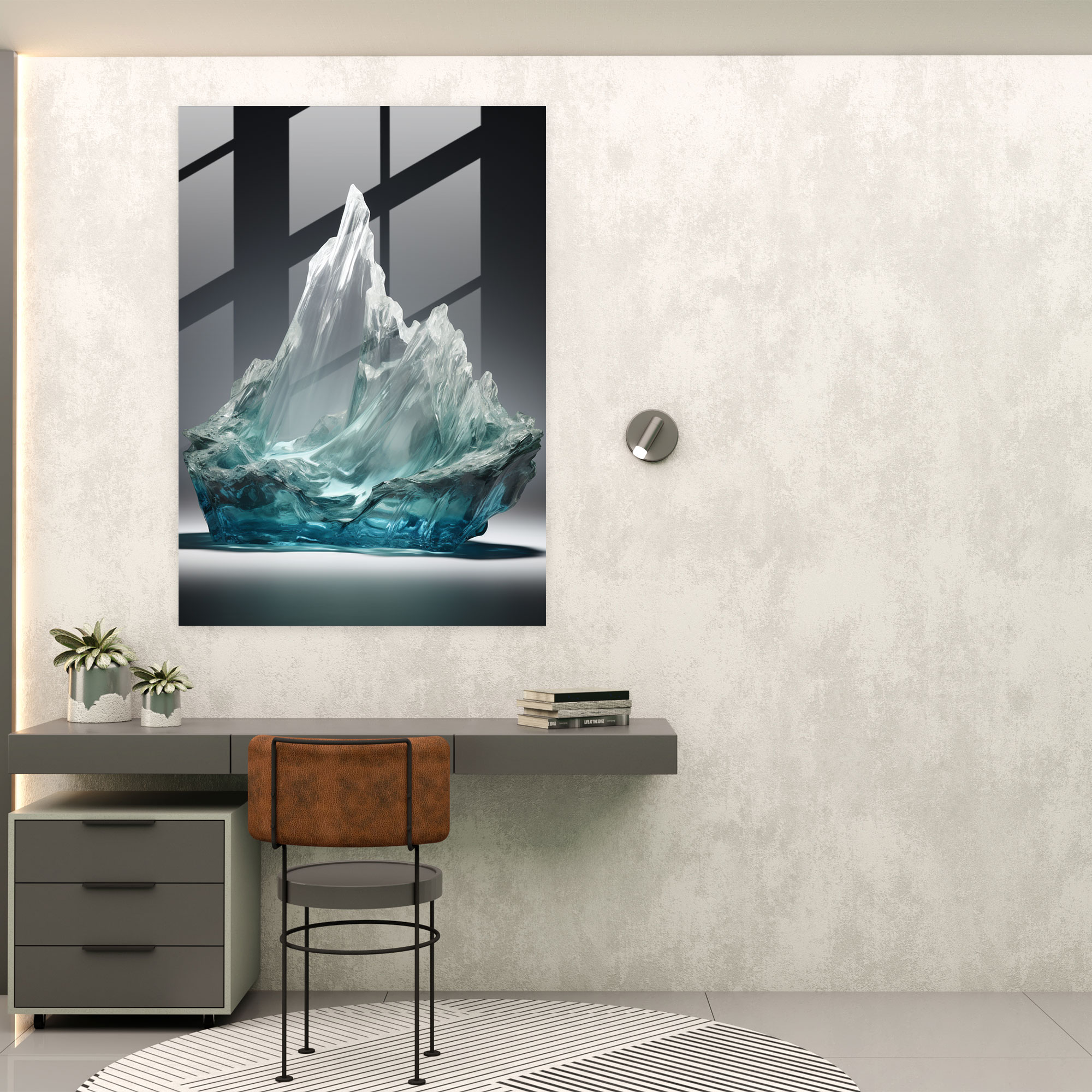 Ethereal Iceberg Glass Wall Art - Iceberg, Glass Wall Art, Allure, Glass Print