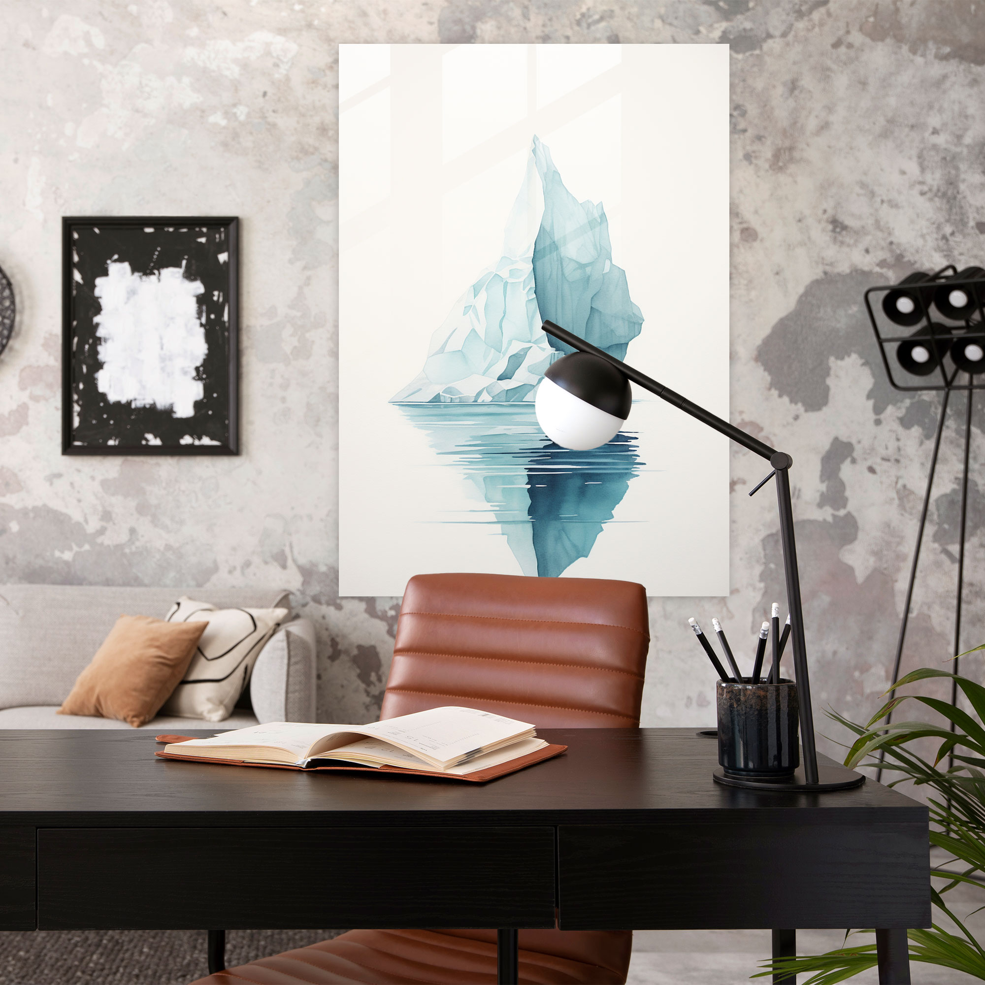 Emerging Iceberg Glass Print - Iceberg, Sophistication, Glass Print, Emerging From The Water