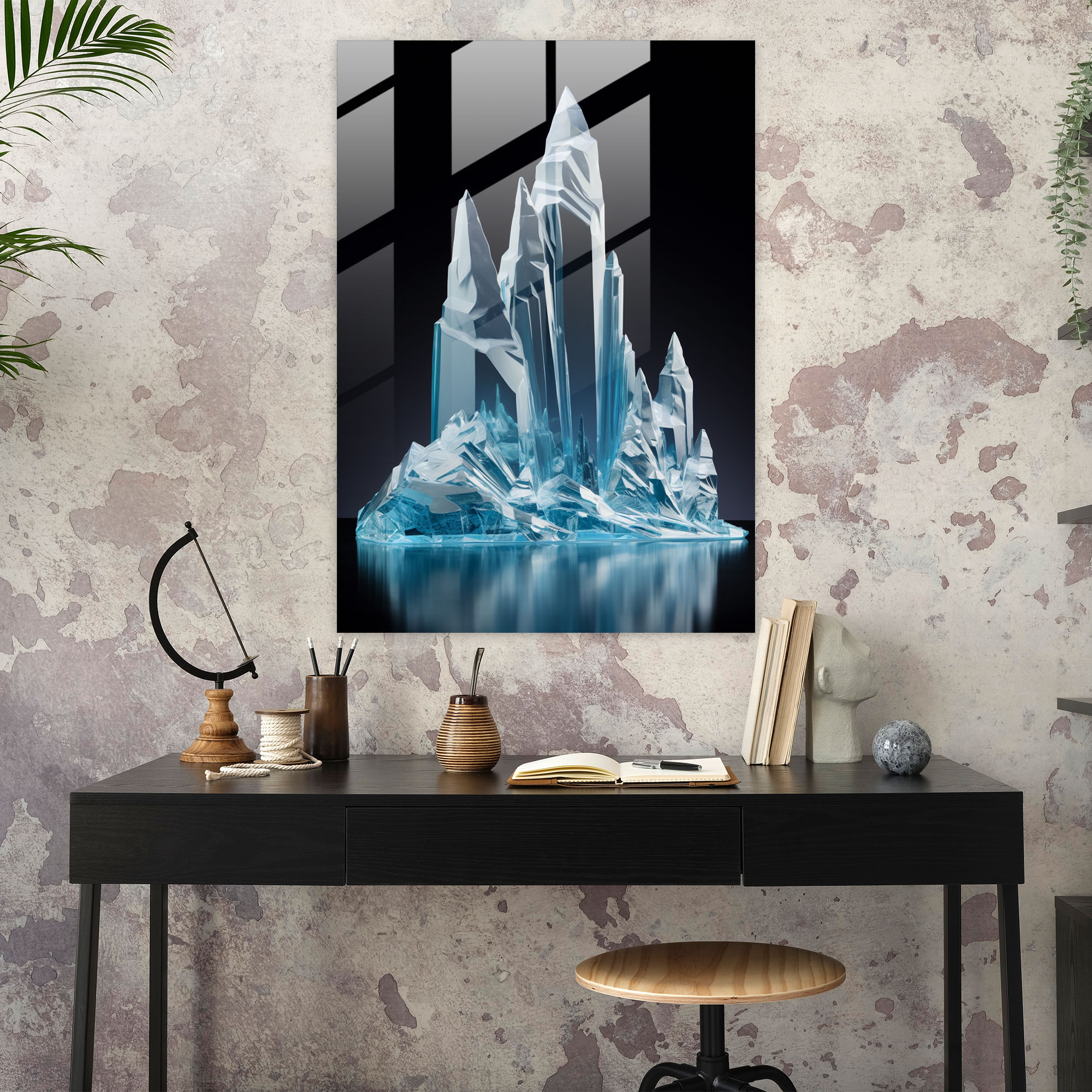 Realistic Iceberg Glass Print - Iceberg, Glass Art, Glass Wall Art, Glass Print