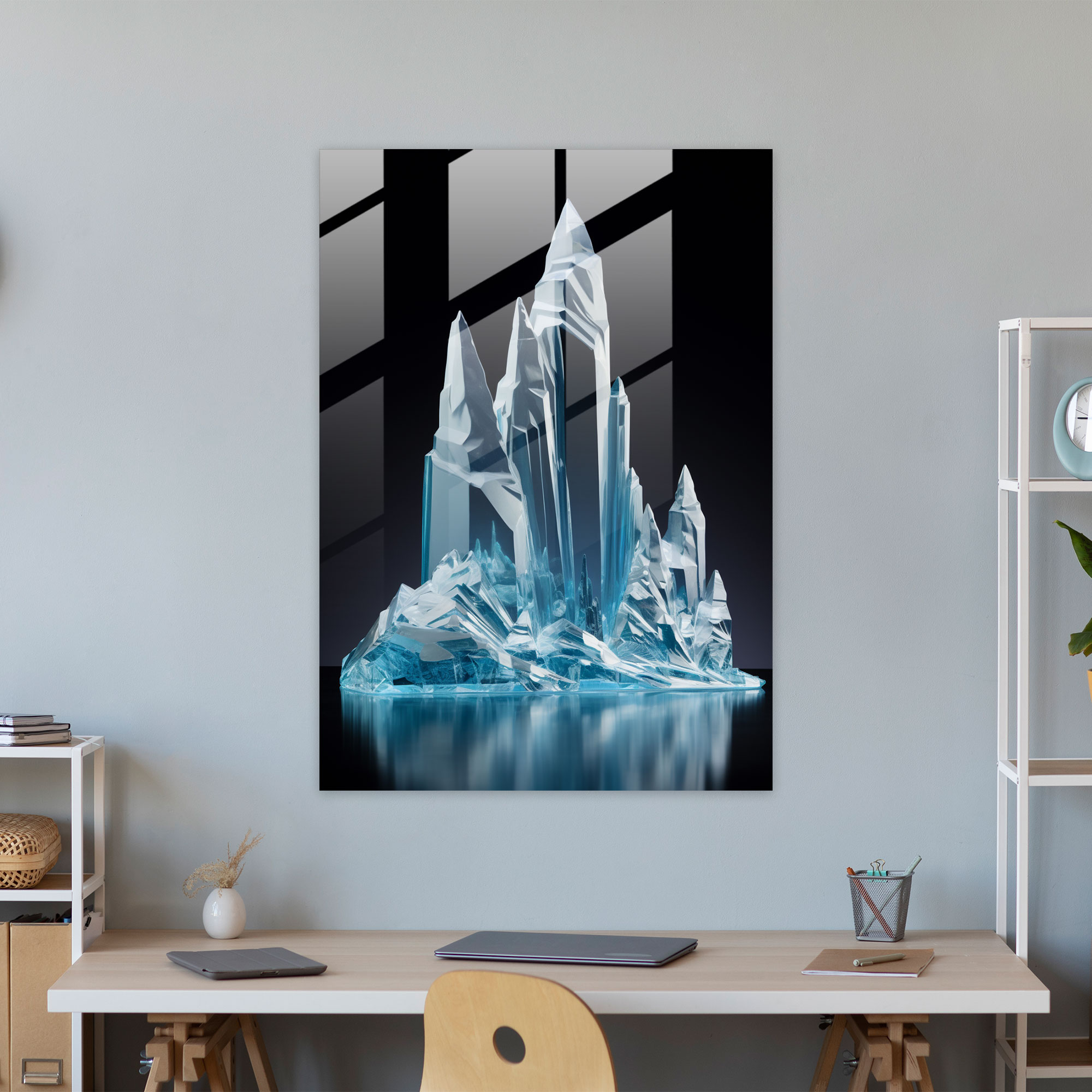 Realistic Iceberg Glass Print - Iceberg, Glass Art, Glass Wall Art, Glass Print