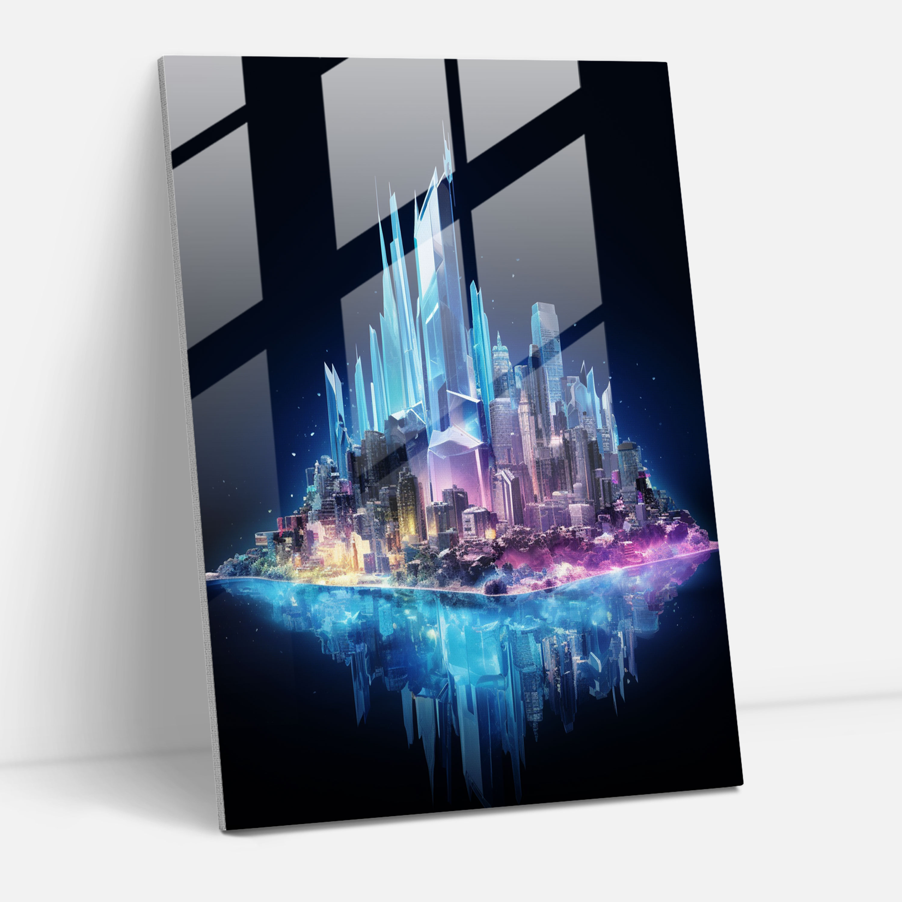 Crystal City Iceberg Glass Print - Iceberg, Home Decoration, Nature And Technology, Iceberg