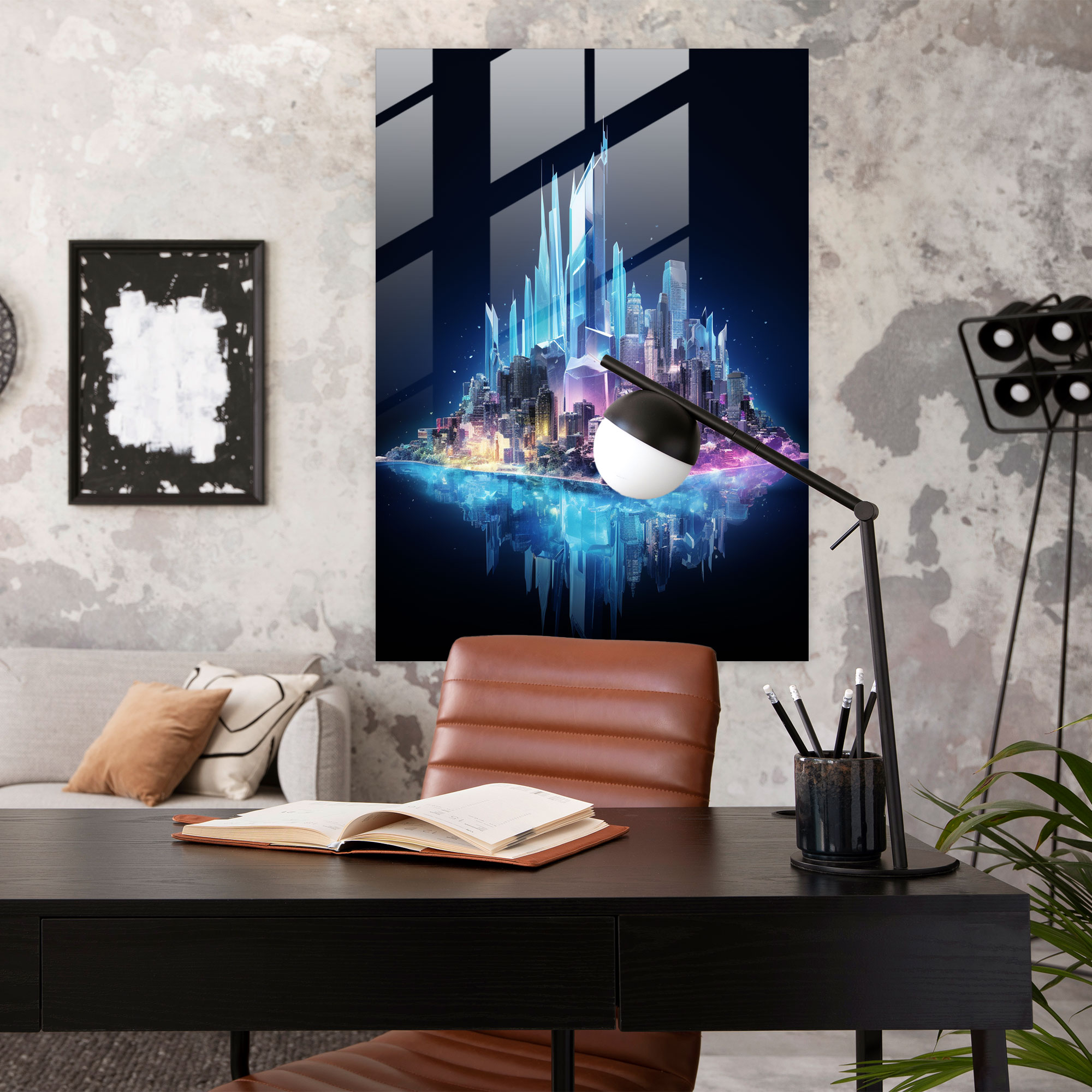 Crystal City Iceberg Glass Print - Iceberg, Home Decoration, Nature And Technology, Iceberg
