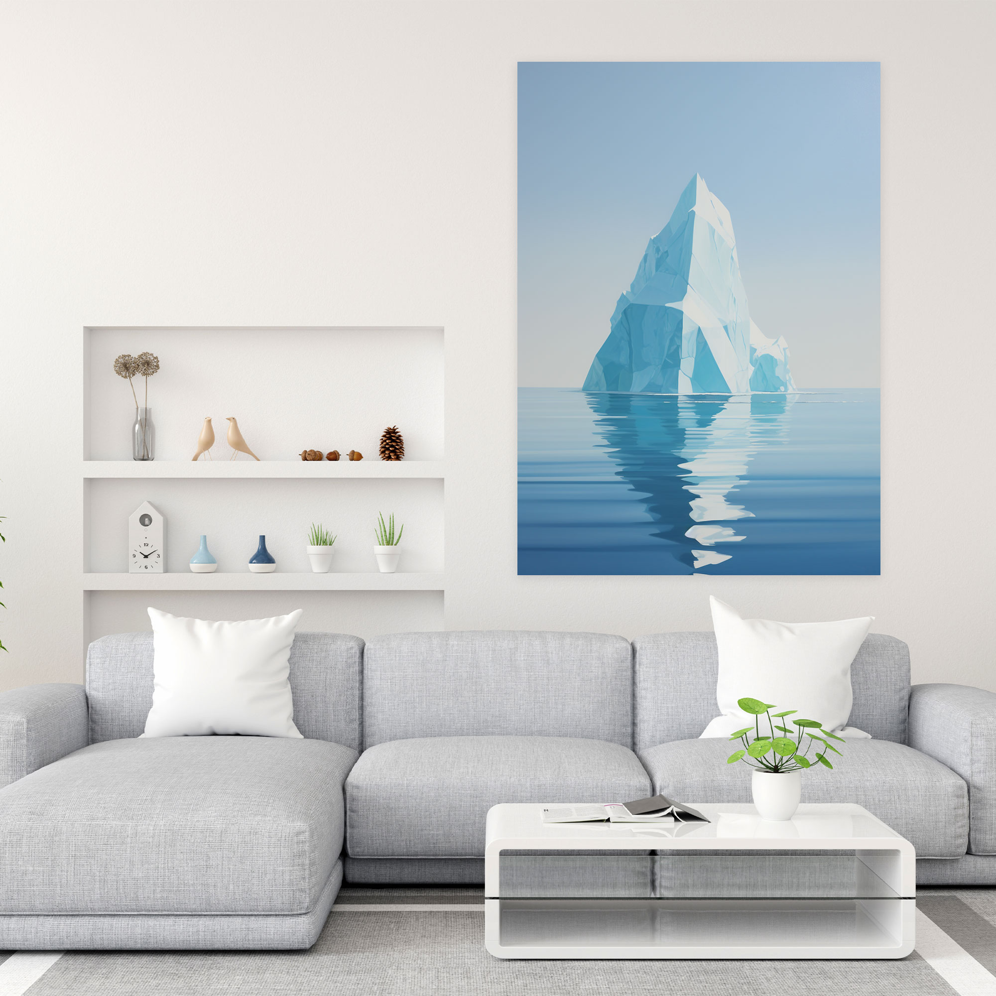 Tranquil Iceberg Canvas Print - Iceberg, Tranquil Iceberg Canvas Print, Tranquility, Vast Ocean