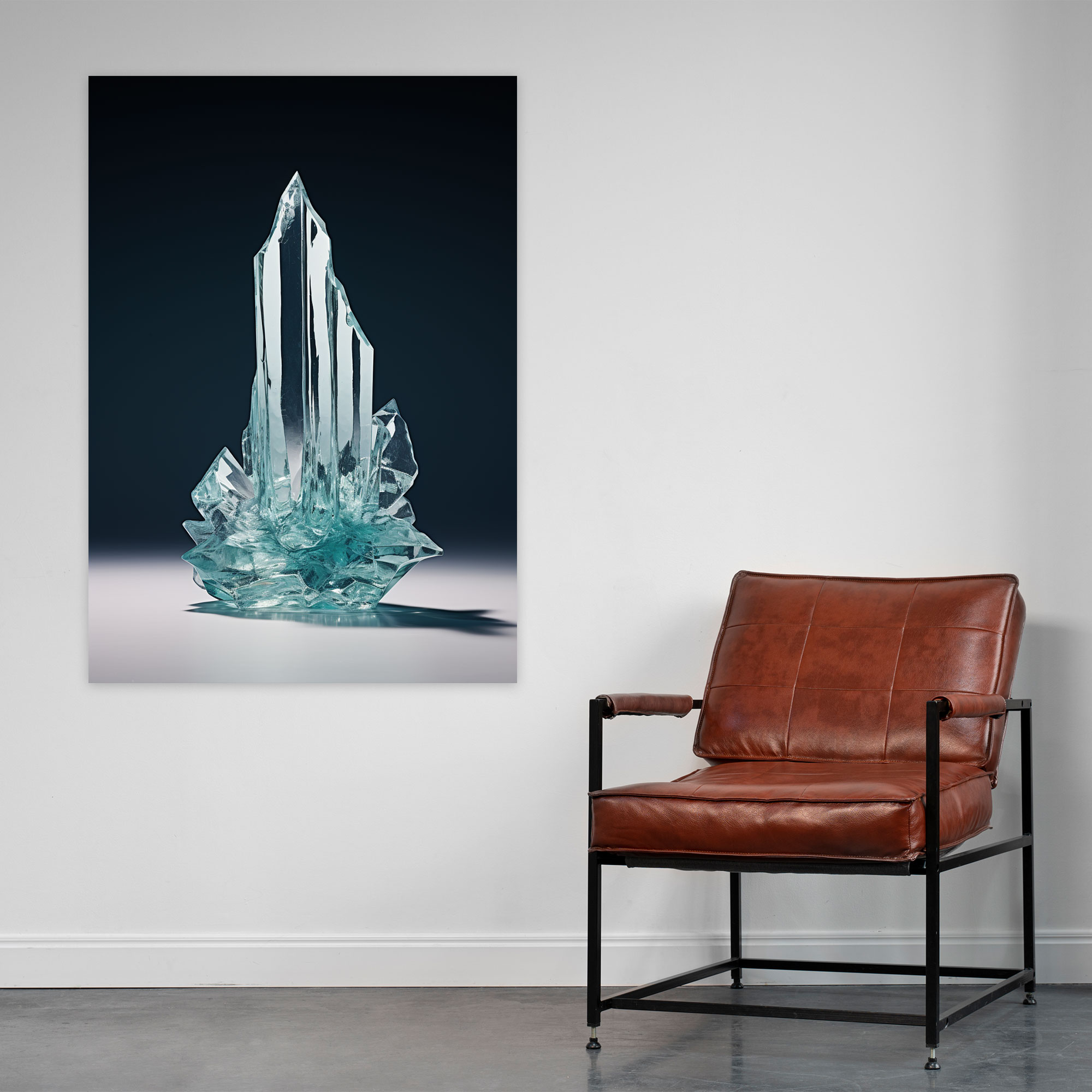 Glass Iceberg Wall Decoration - Iceberg, Wall Decoration, Stylized Iceberg, Glass Sculpture