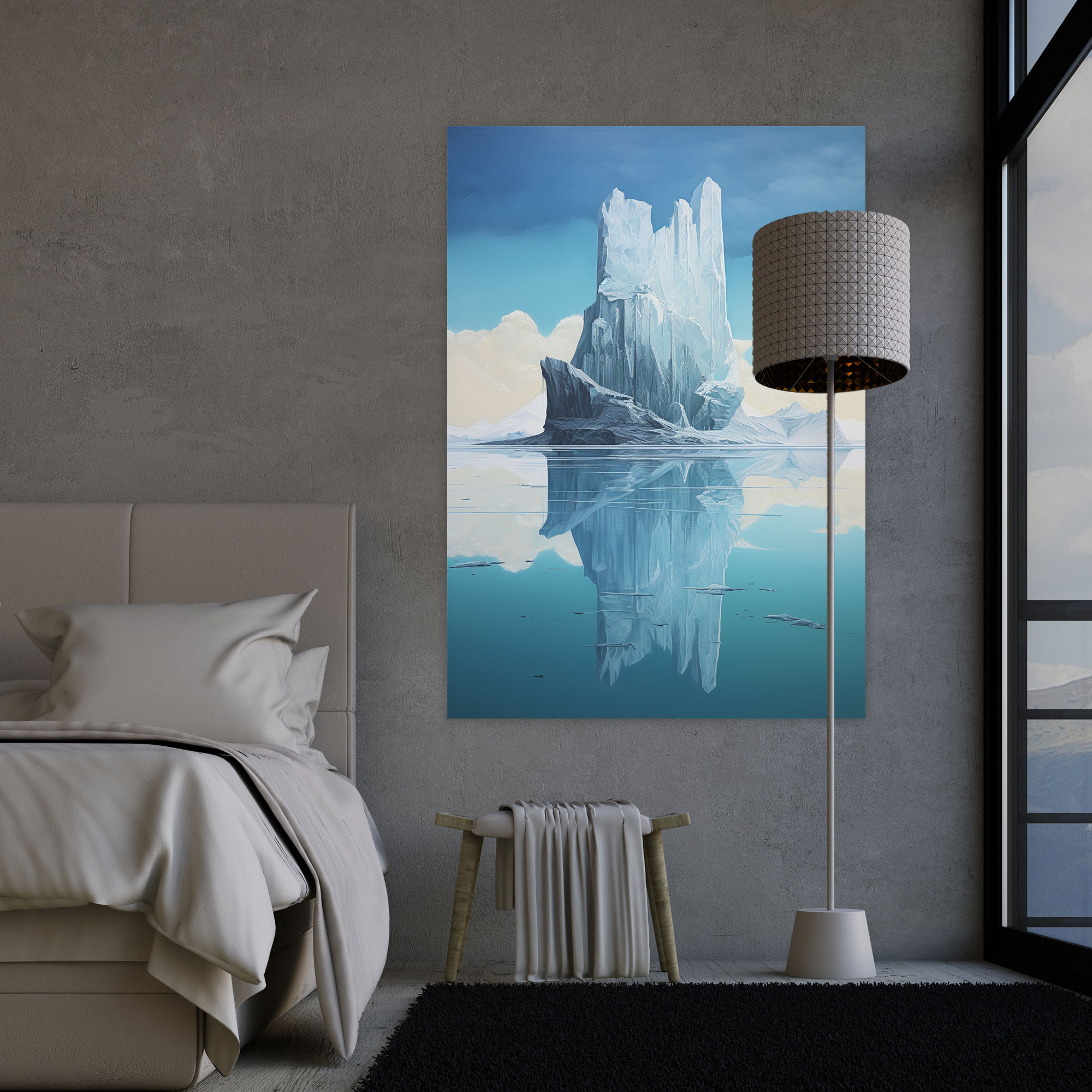 Deserted Iceberg Canvas Print - Iceberg, Home Decoration, Canvas, Iceberg In Desert