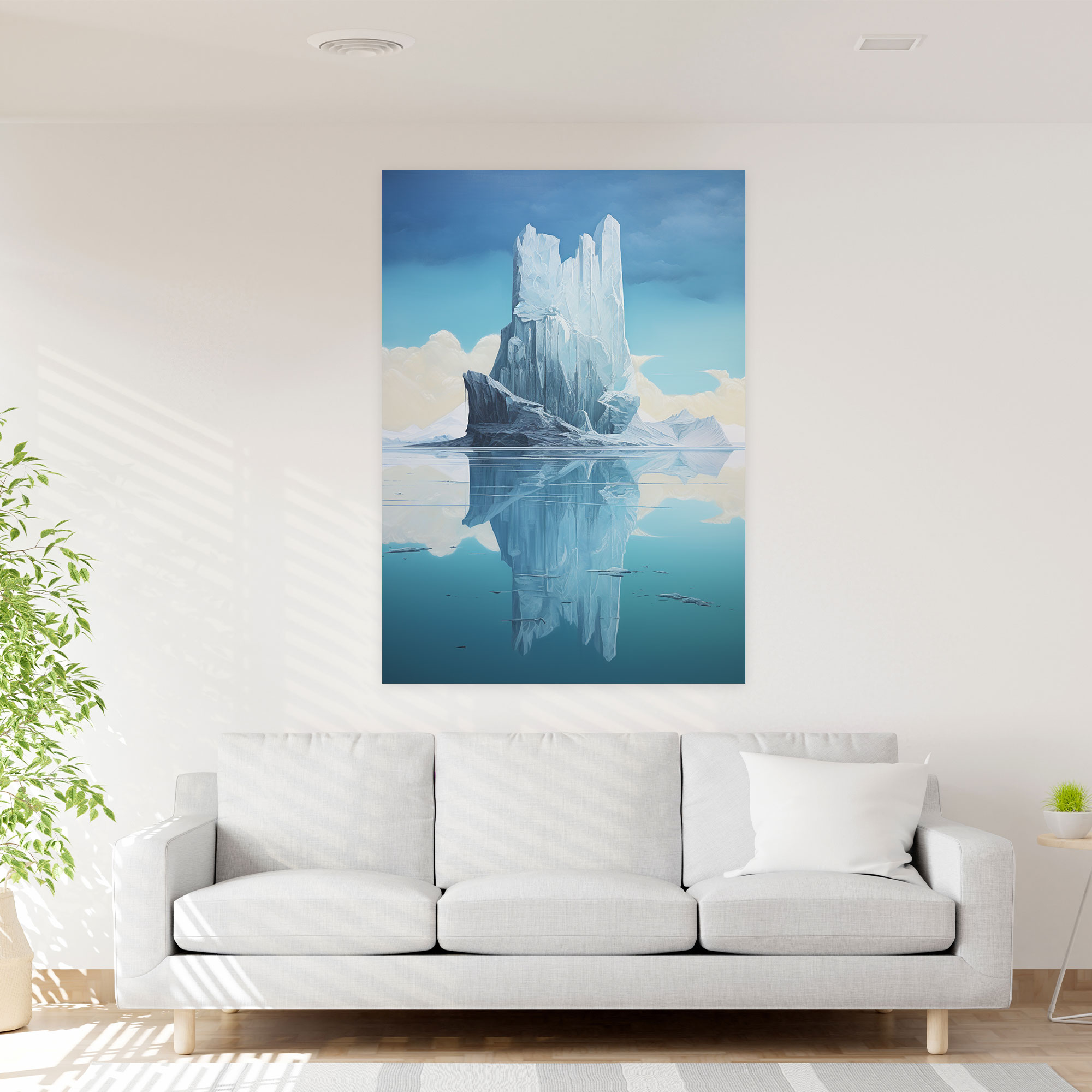 Deserted Iceberg Canvas Print - Iceberg, Home Decoration, Canvas, Iceberg In Desert