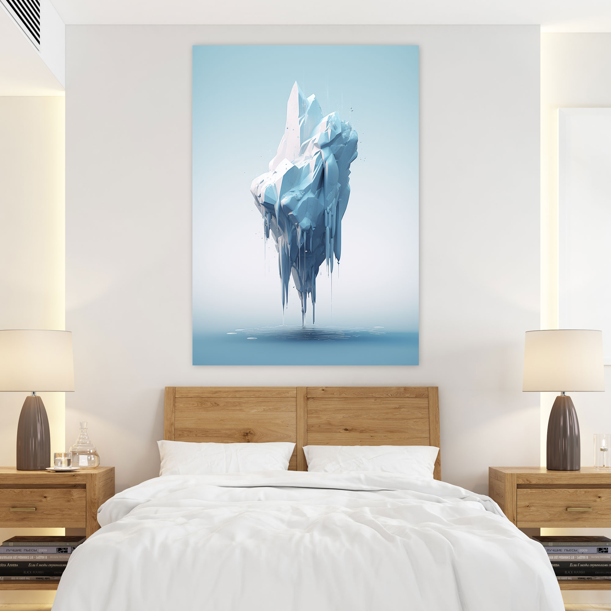 Melting Iceberg Wall Art - Iceberg, Futuristic Aesthetic, Canvas, Canvas Wall Art