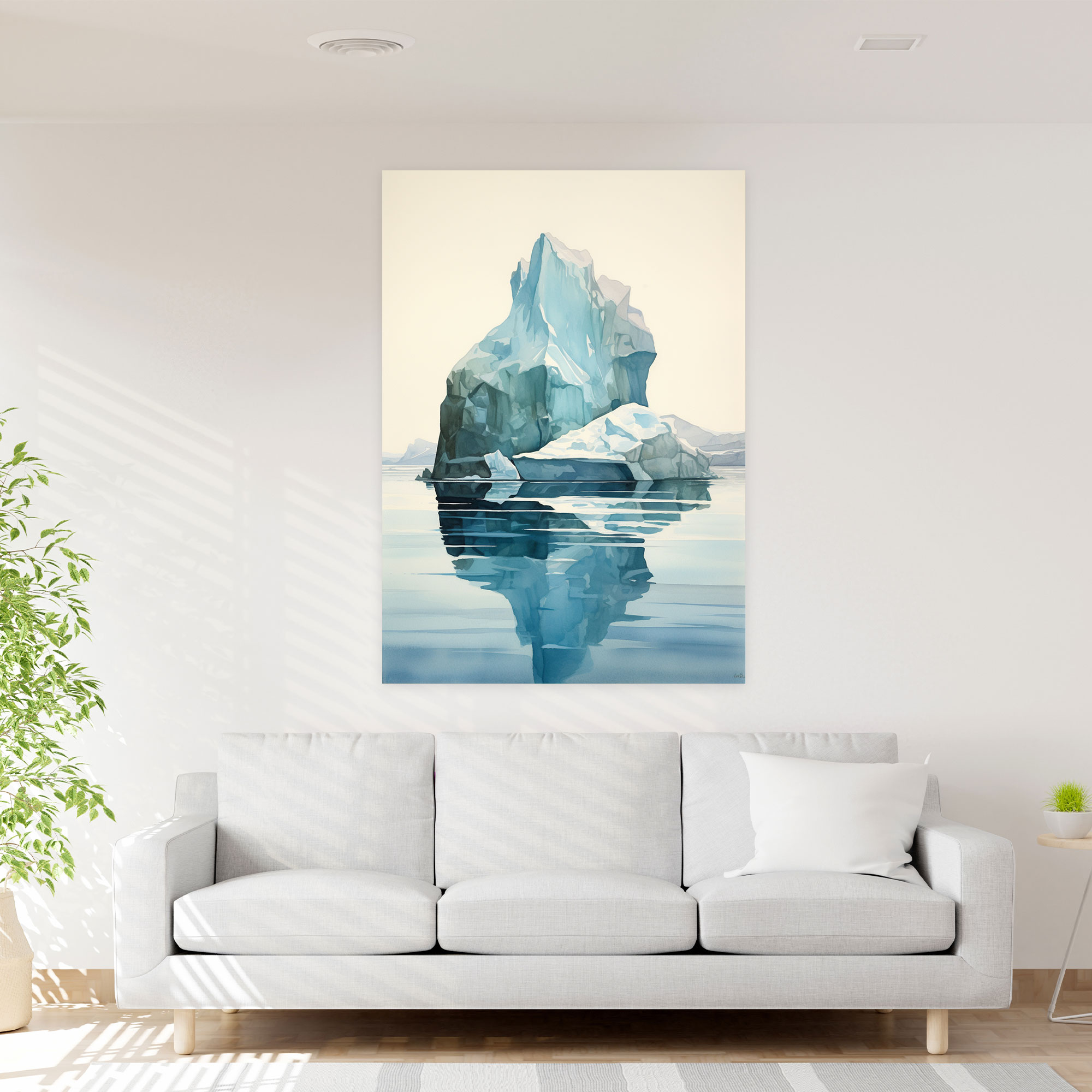 Iceberg Wall Art - Iceberg, Watercolor Illustration, Canvas Wall Art, Canvas