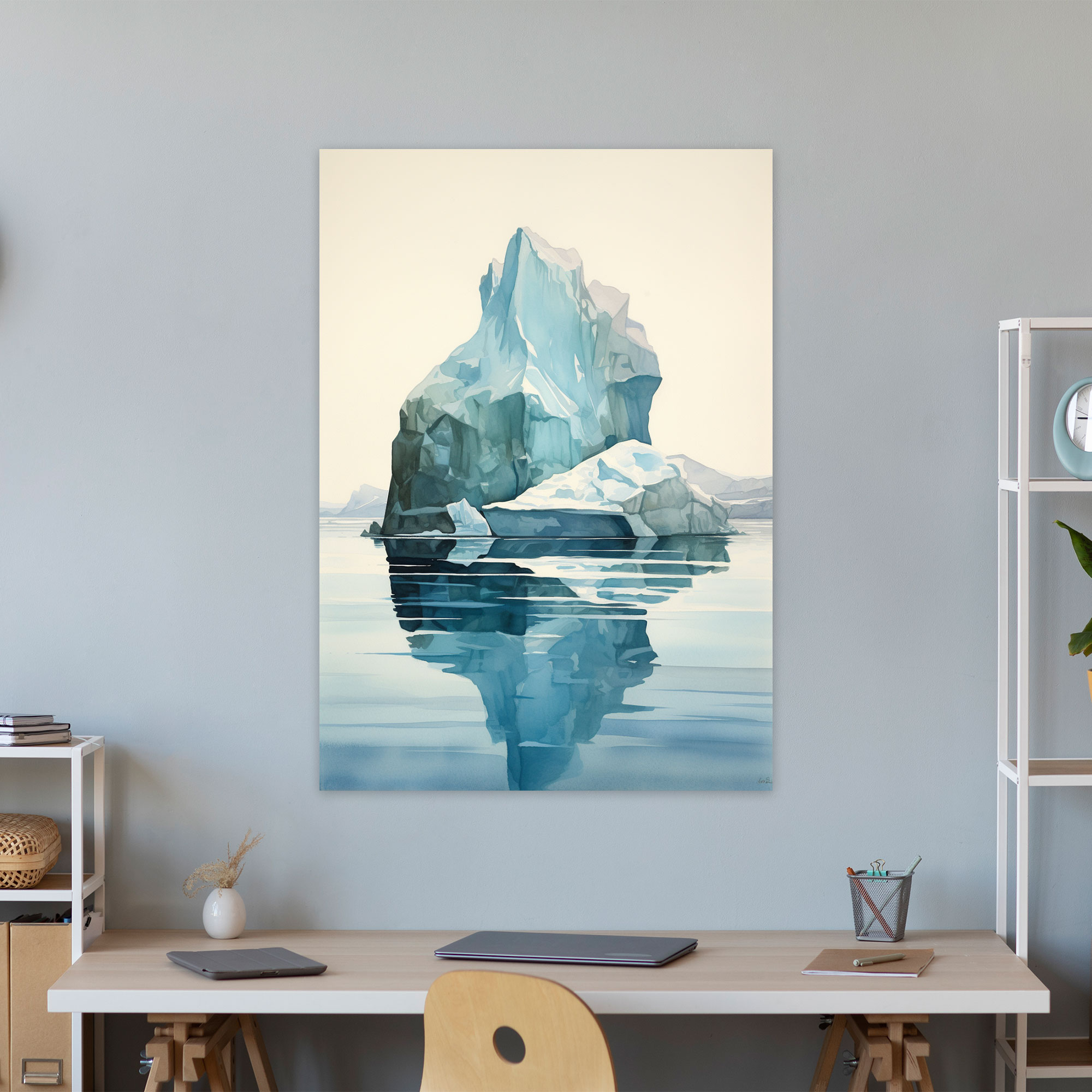Iceberg Wall Art - Iceberg, Watercolor Illustration, Canvas Wall Art, Canvas