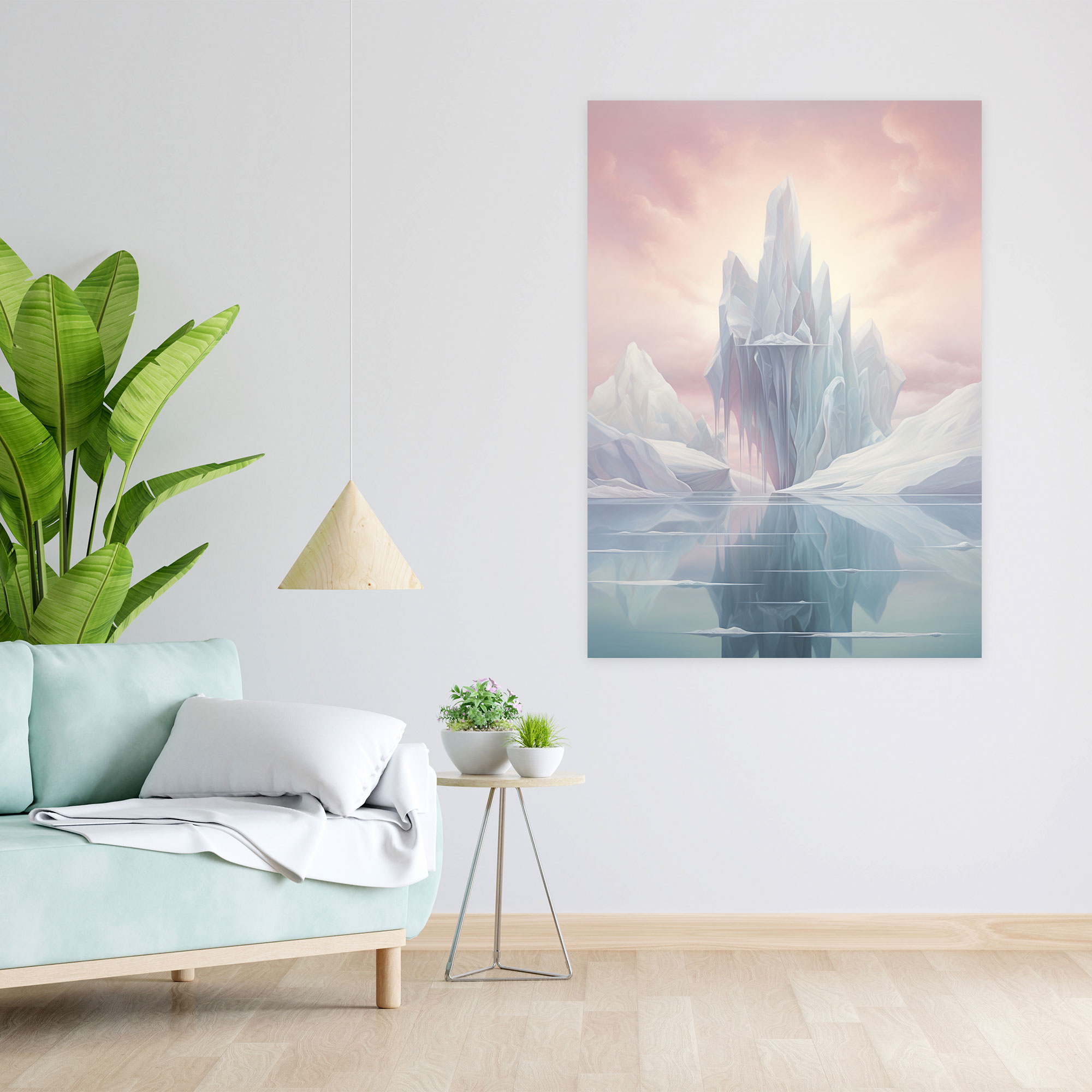 Ethereal Iceberg Wall Decoration - Iceberg, Surrealist Artwork, Wall Decoration, Canvas Print