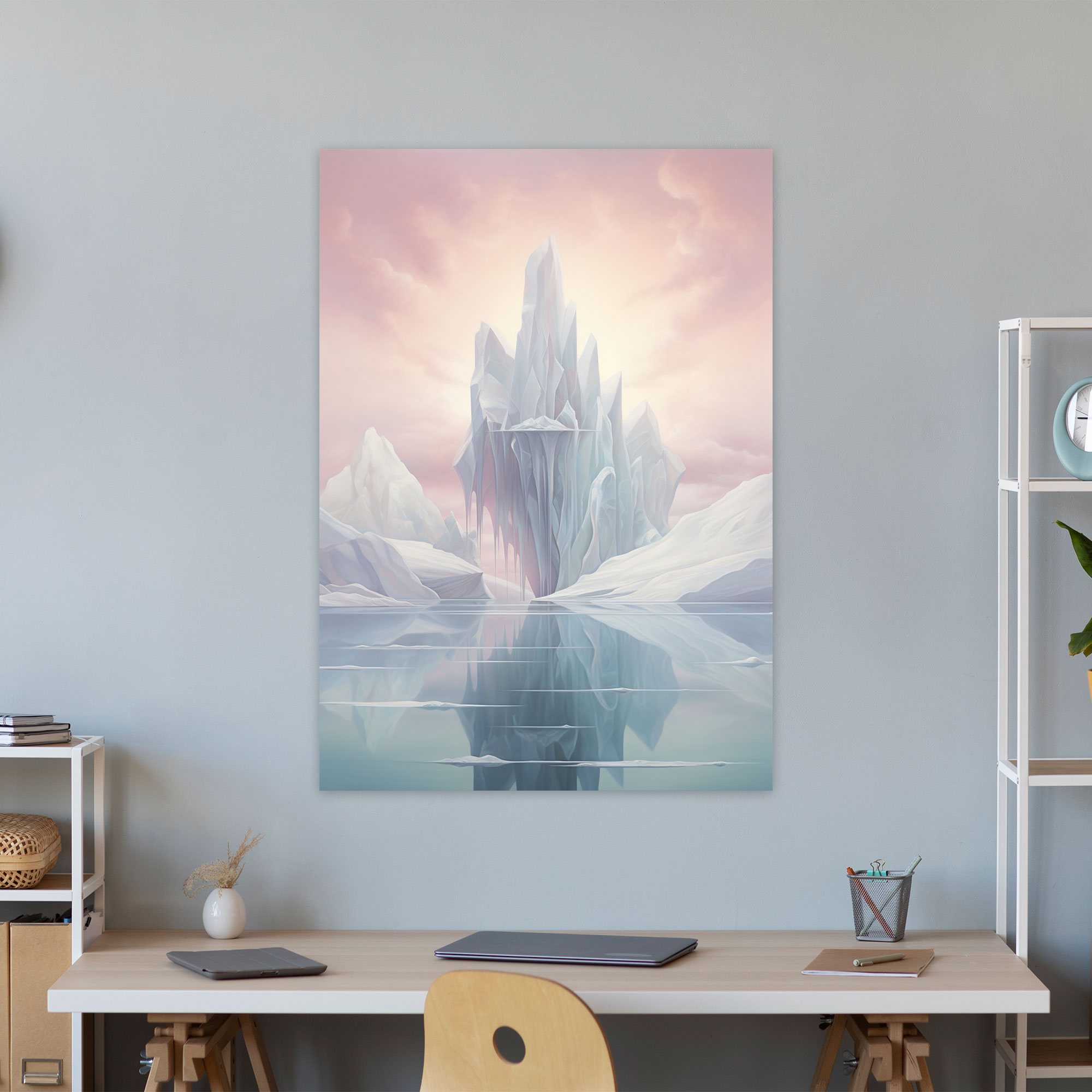 Ethereal Iceberg Wall Decoration - Iceberg, Surrealist Artwork, Wall Decoration, Canvas Print