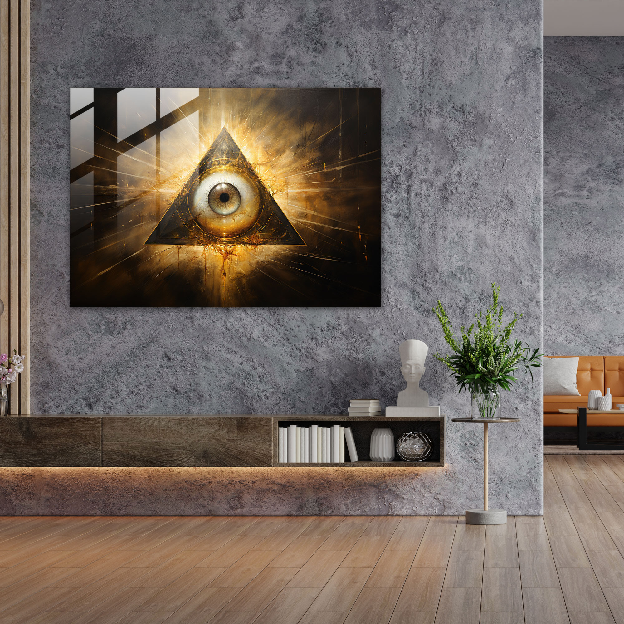 Illuminati Eye Of Providence Glass Print - Illuminati, Glass Art, Glass Print, Wall Decoration