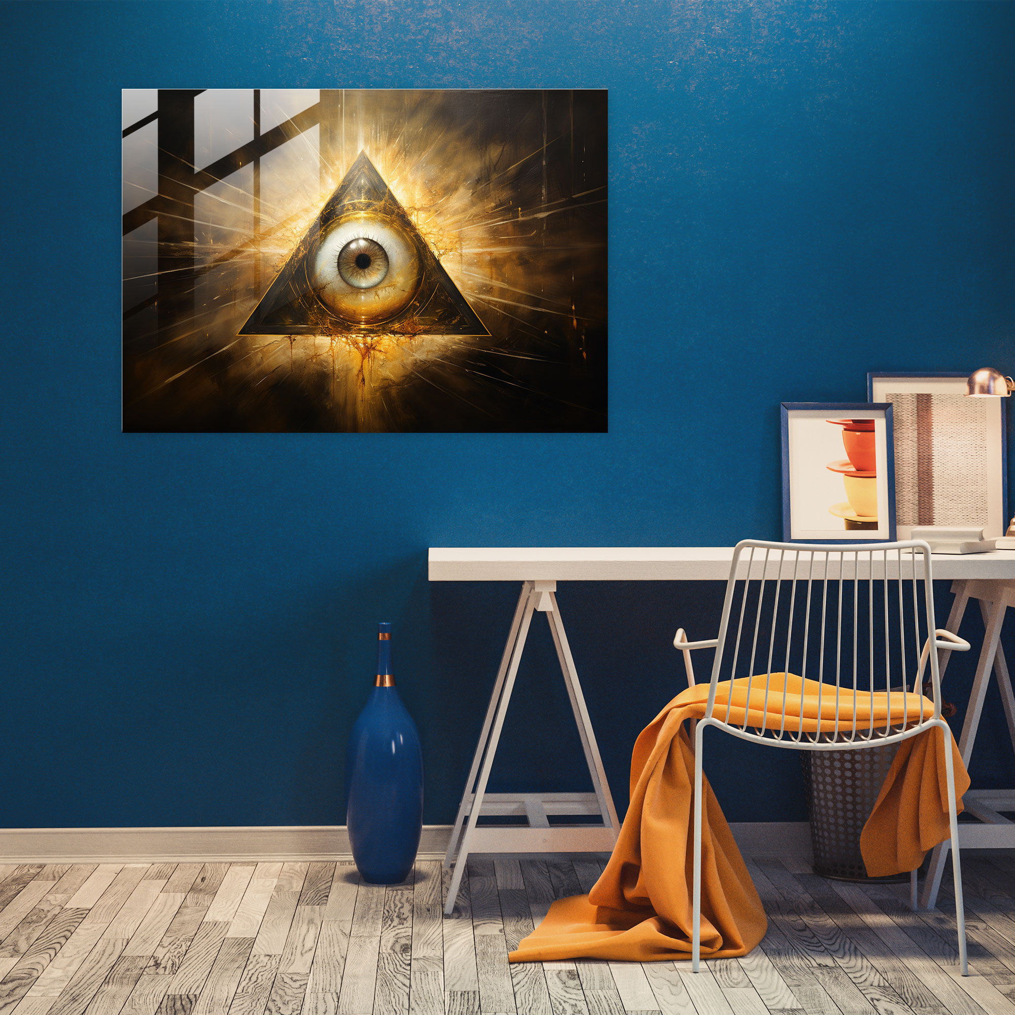 Illuminati Eye Of Providence Glass Print - Illuminati, Glass Art, Glass Print, Wall Decoration