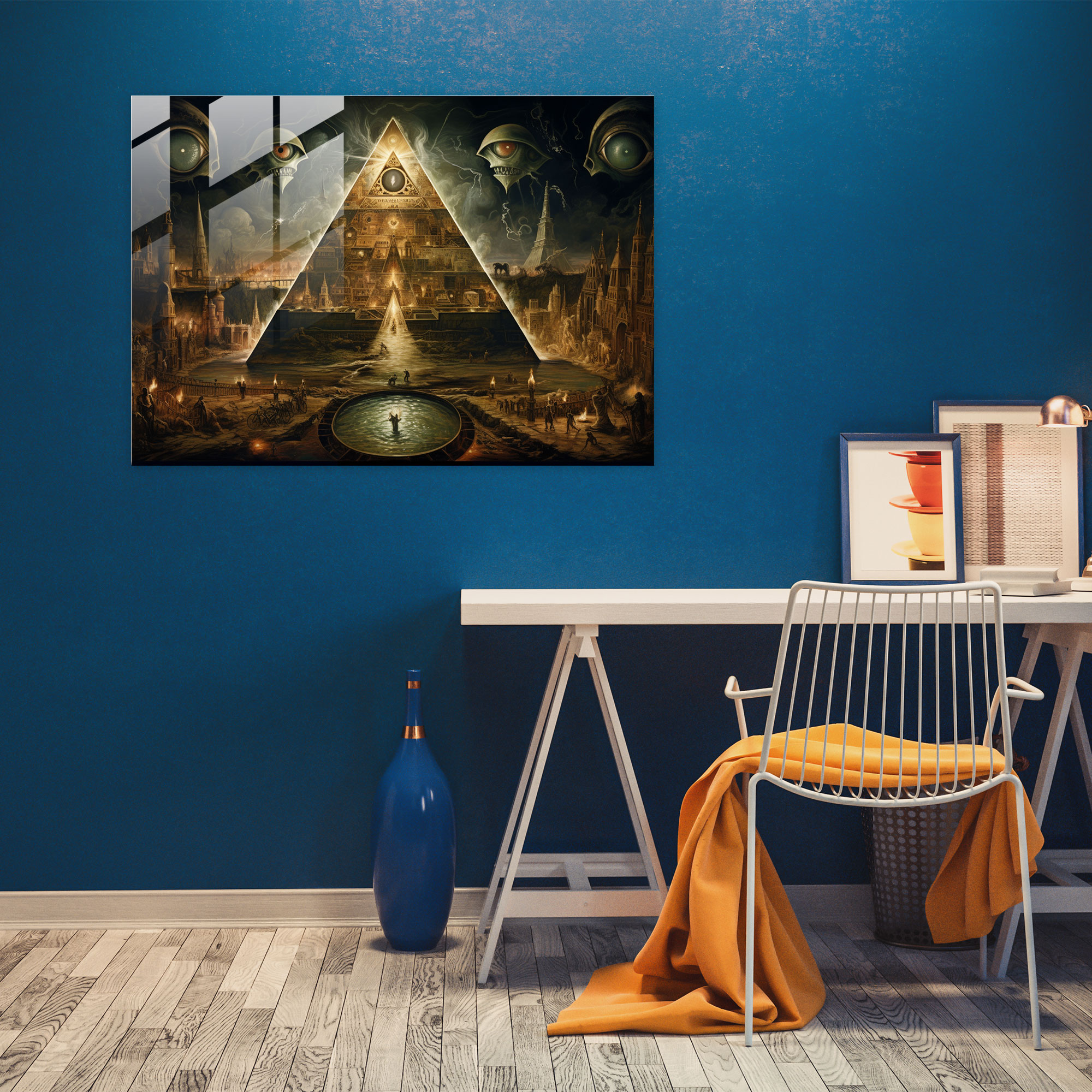 Illuminati Influence Glass Print - Illuminati, Home Decoration, Enigma, Society