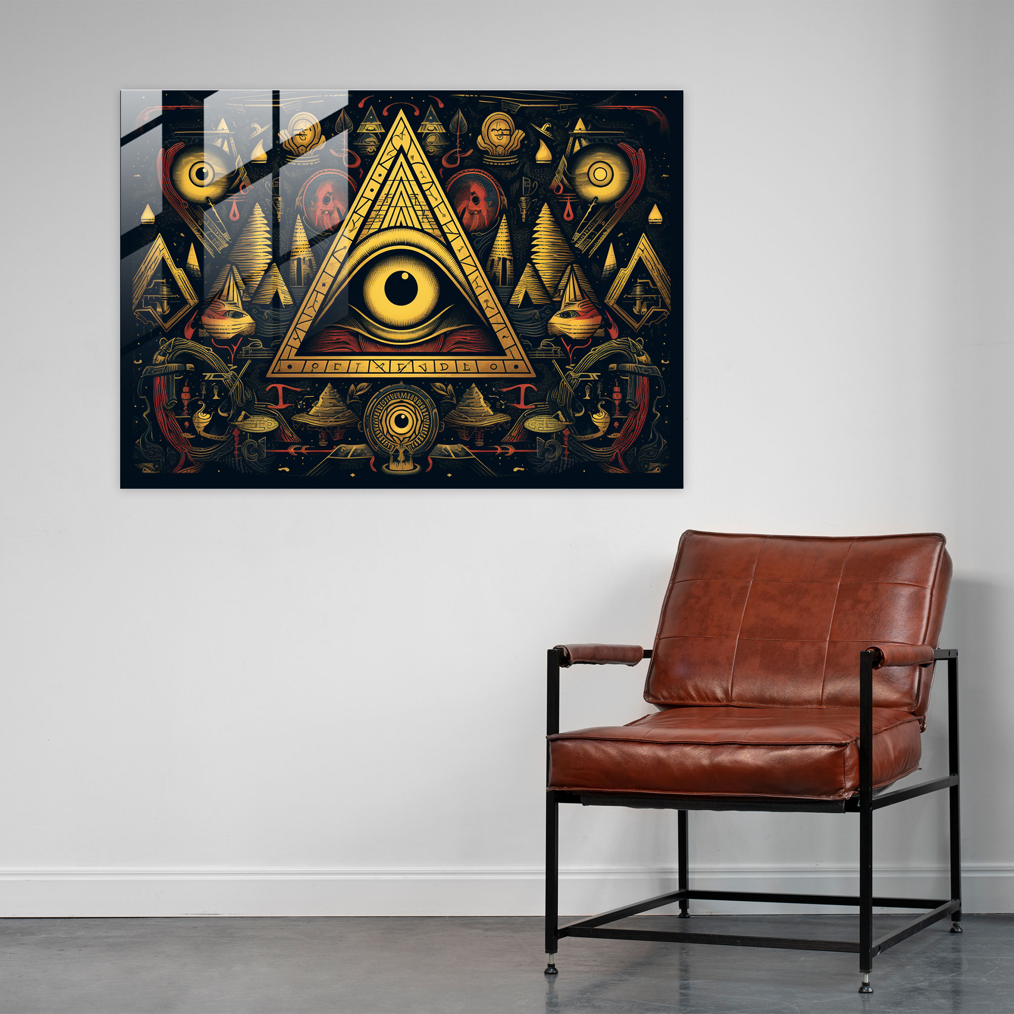 Illuminati Symbols Glass Print - Illuminati, Glass Print, Home Decoration, Wall Decoration