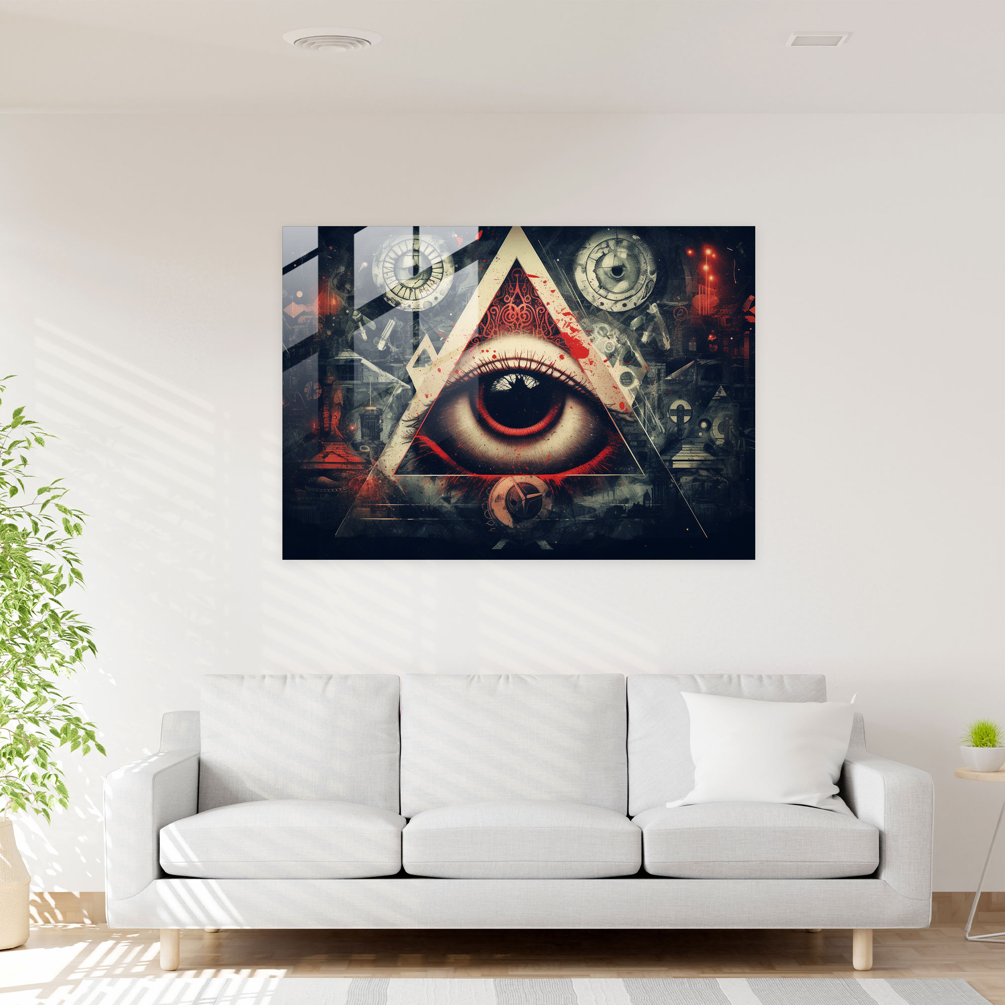 Geometric Illuminati Glass Print - Illuminati, Glass Print, Modern Art, Wall Decoration