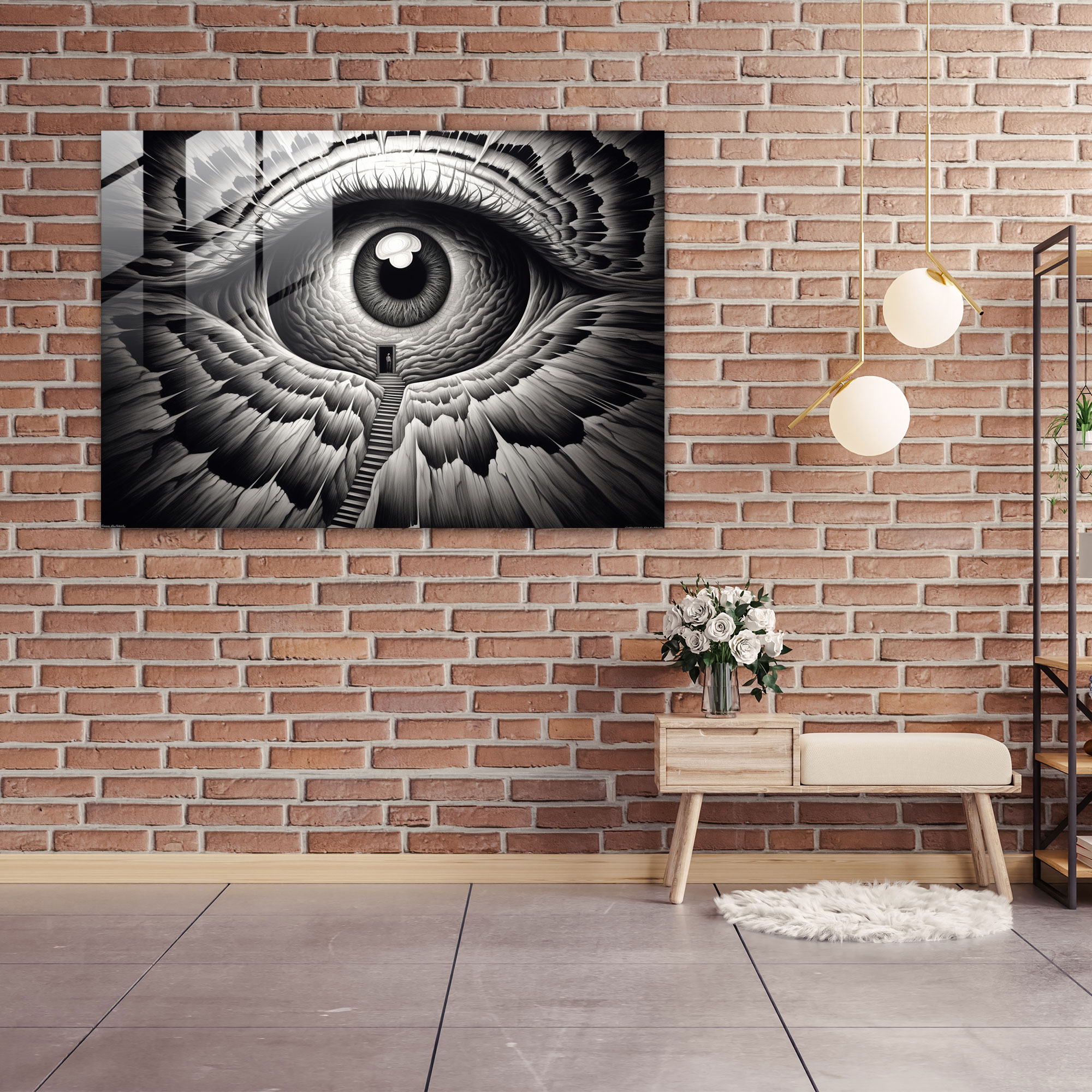 Enigmatic Spiral Glass Print - Illuminati, Hypnotic, Glass Wall Art, Glass Print