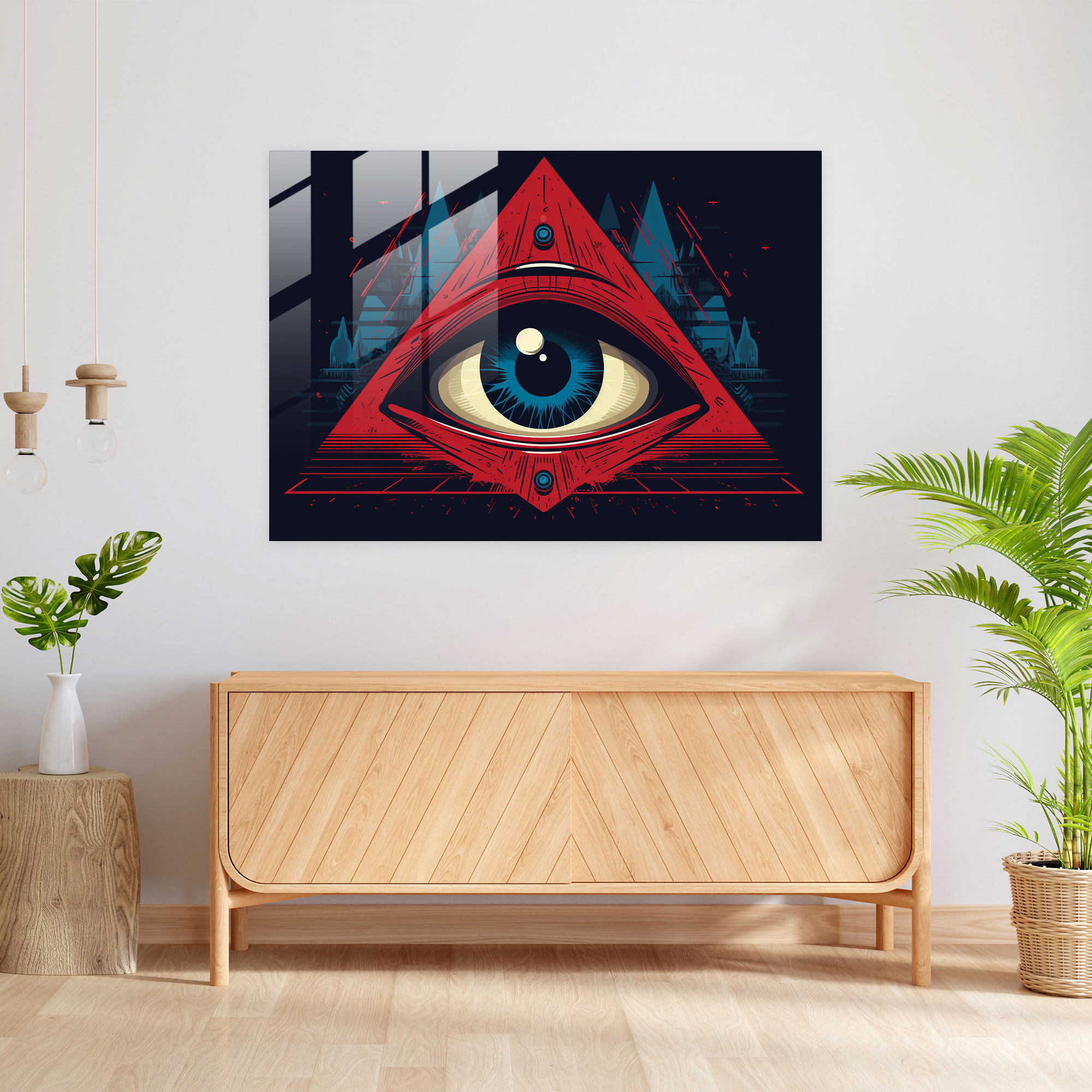Minimalist Illuminati Cam Tablo - Ev Dekorasyonu Duvar Dekorasyonu