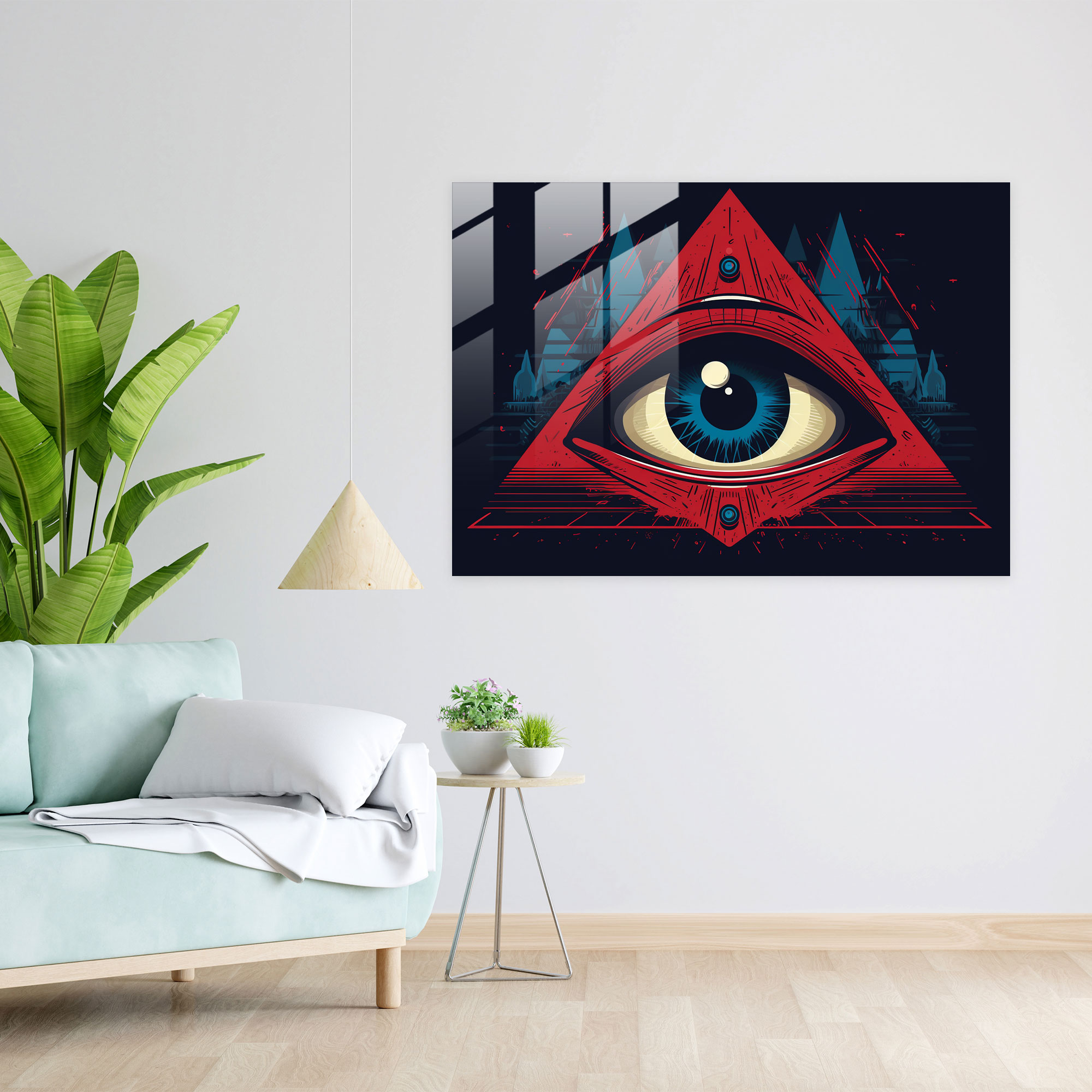 Minimalist Illuminati Cam Tablo - Ev Dekorasyonu Duvar Dekorasyonu