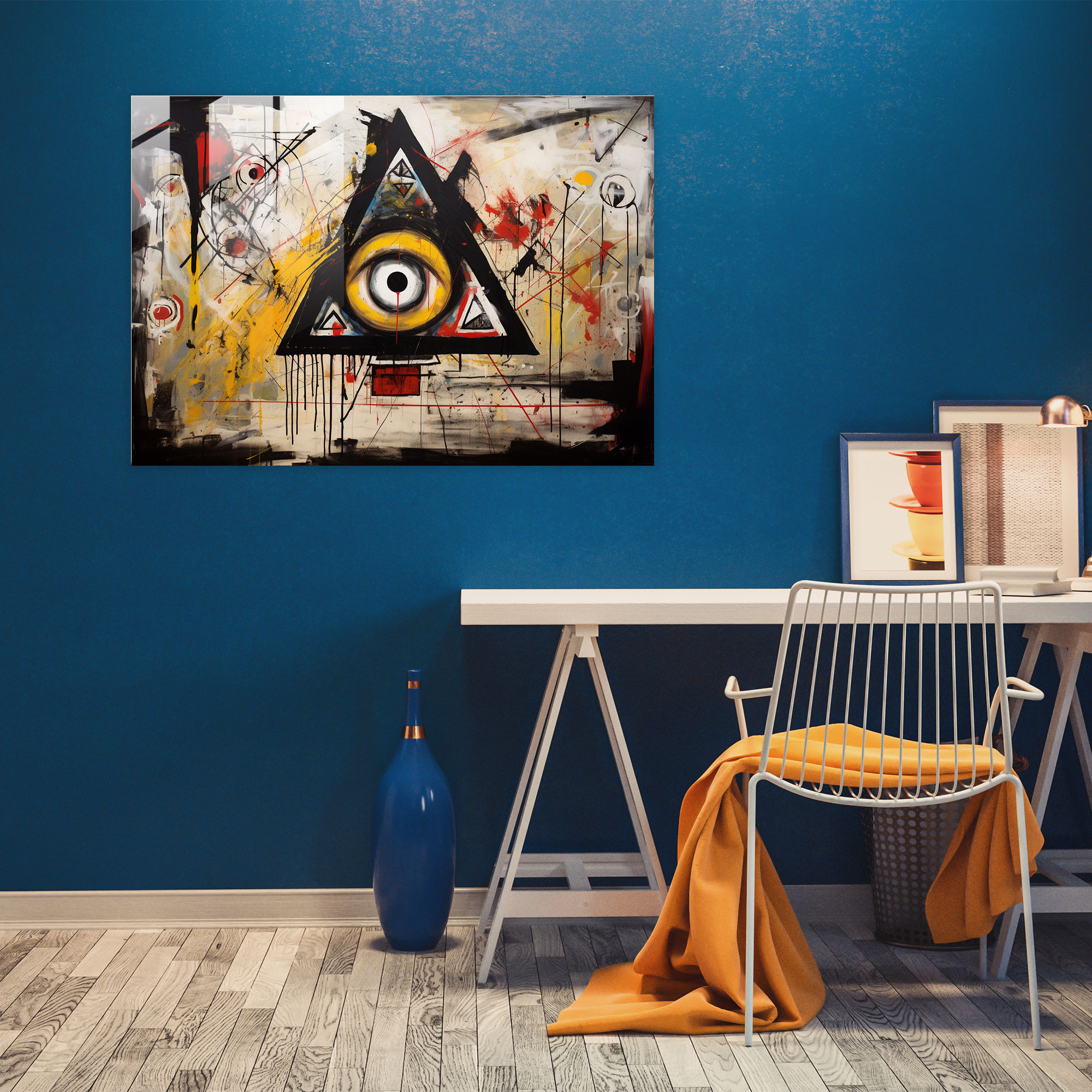 Enigmatic Illuminati Glass Art - Illuminati, Glass Art, Home Decoration, Dynamic Composition